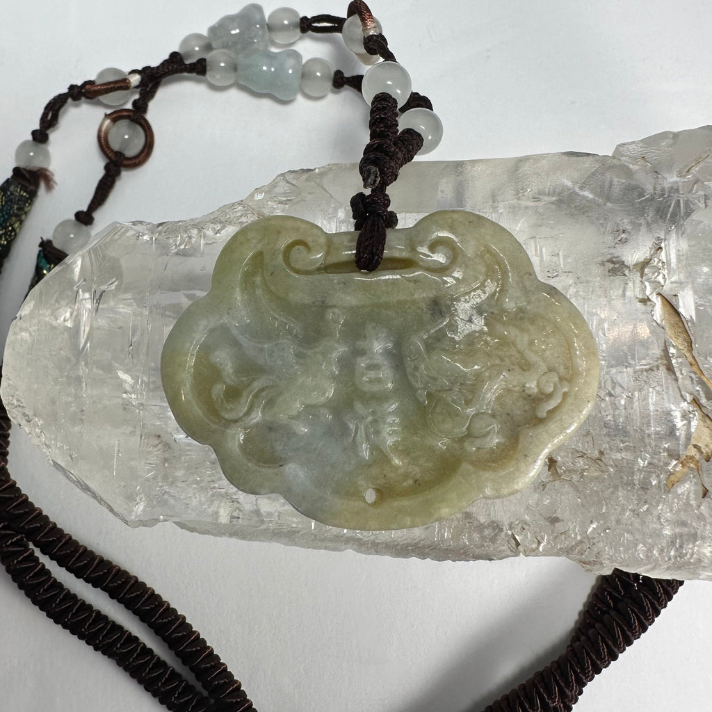 Dragon & Phoenix Nephrite Jade Necklace | Jewelry | Wiccan Center
