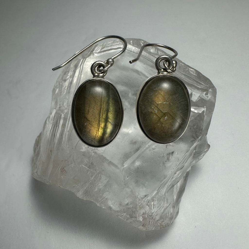 Oval Labradorite Earrings | Jewelry | Wiccan Center