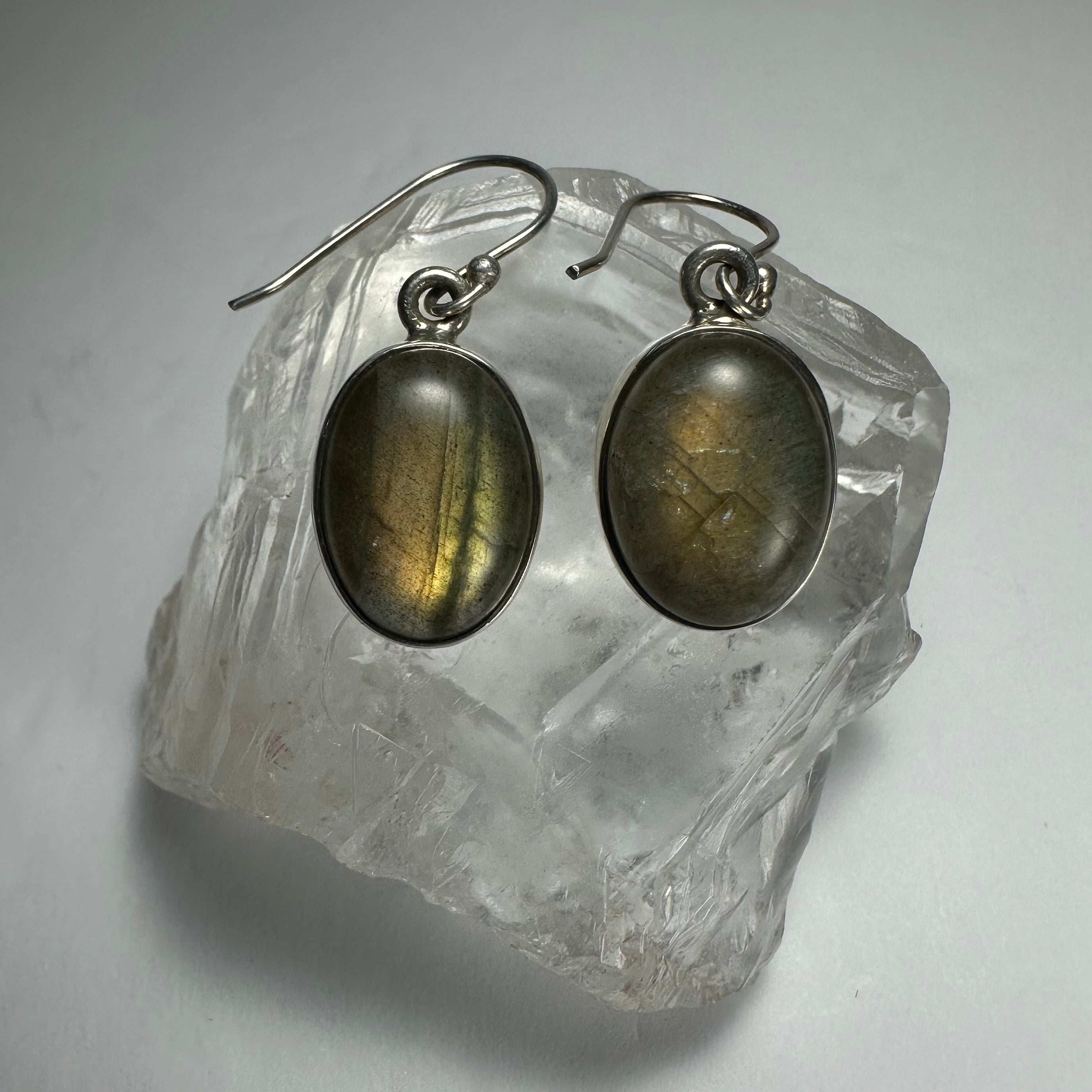 Oval Labradorite Earrings | Jewelry | Wiccan Center