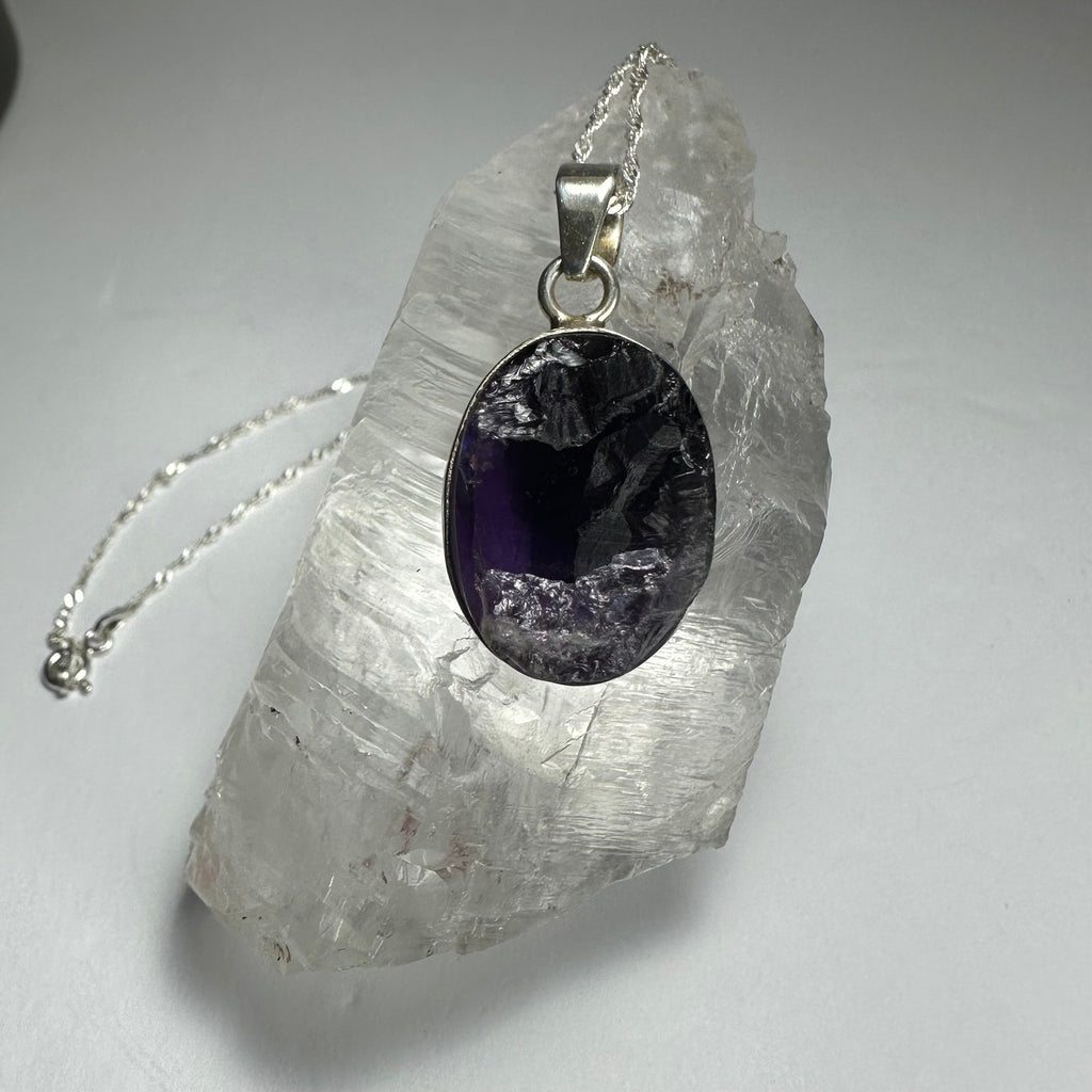 Natural Rough Amethyst Pendant | Jewelry | Wiccan Center