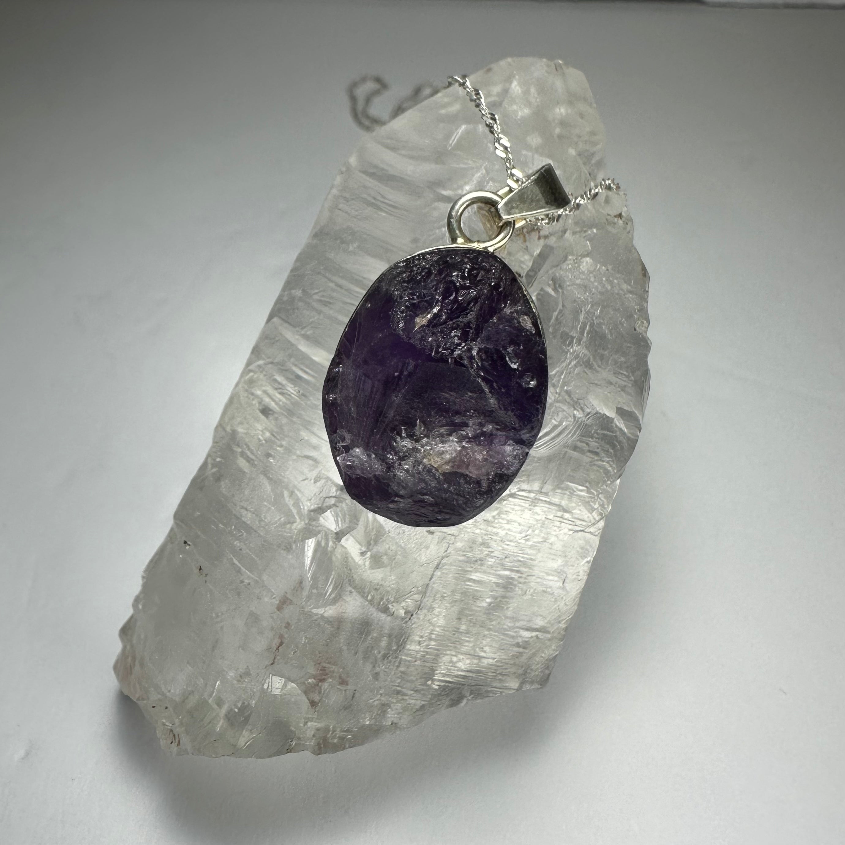Natural Rough Amethyst Pendant | Jewelry | Wiccan Center