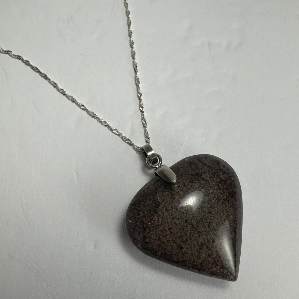 Lodalite included Quartz Heart Pendant | Jewelry | Wiccan Center