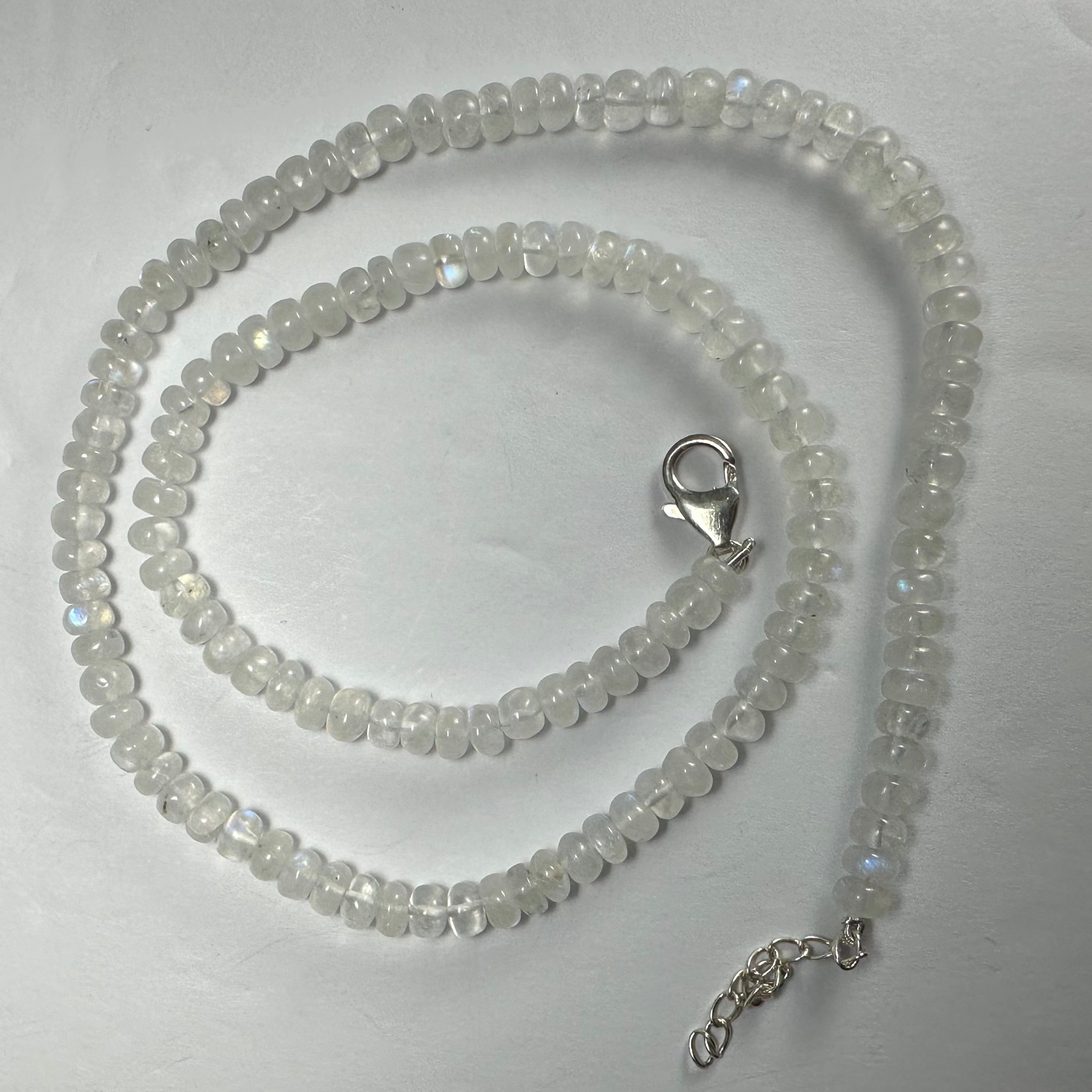 Moonstone Rondele Bead Necklace | Jewelry | Wiccan Center