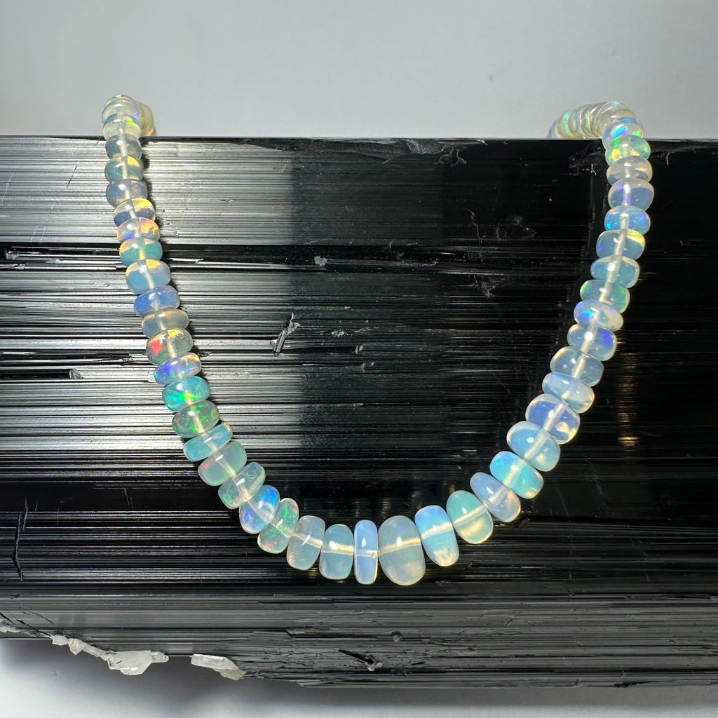 Welo Opal Graduated Bead Necklace Ethiopia | Jewelry | Wiccan Center