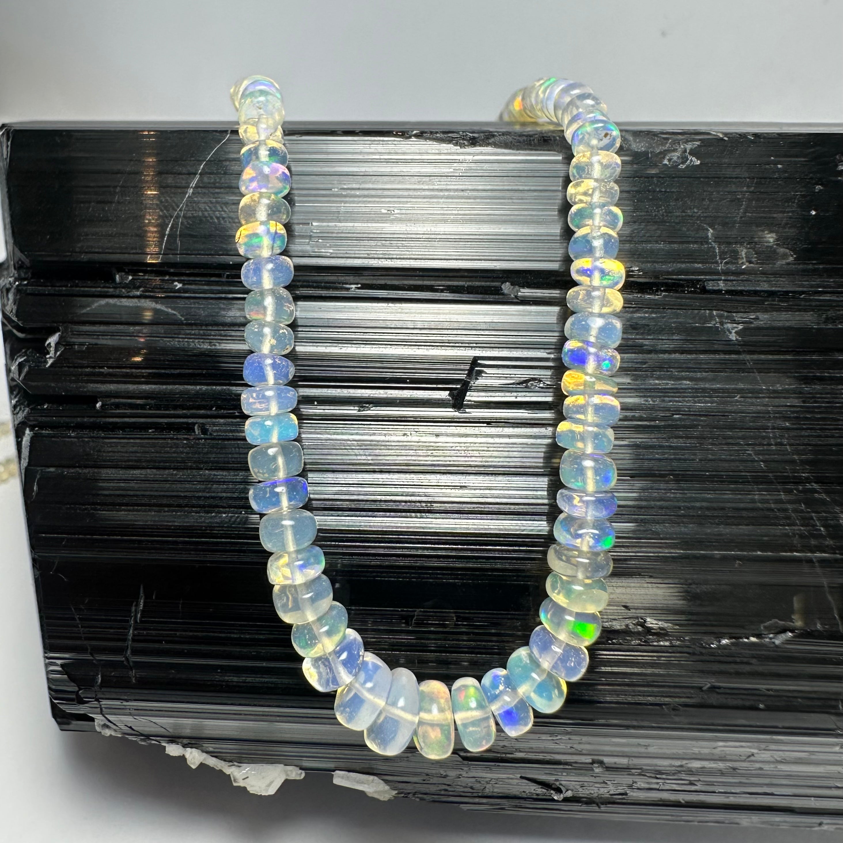 Welo Opal Graduated Bead Necklace Ethiopia | Jewelry | Wiccan Center