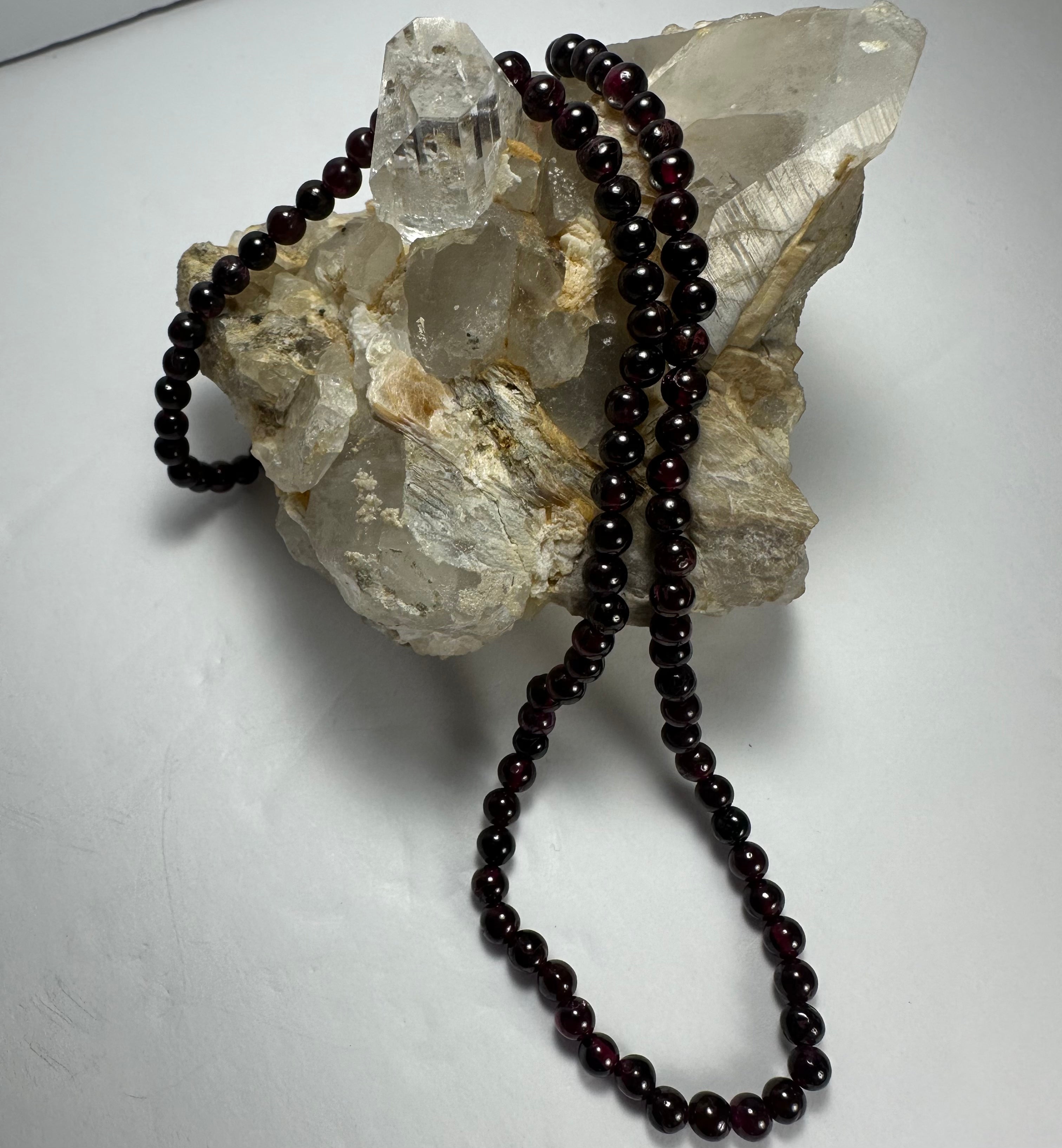 Red Garnet Round Bead Necklace | Jewelry | Wiccan Center