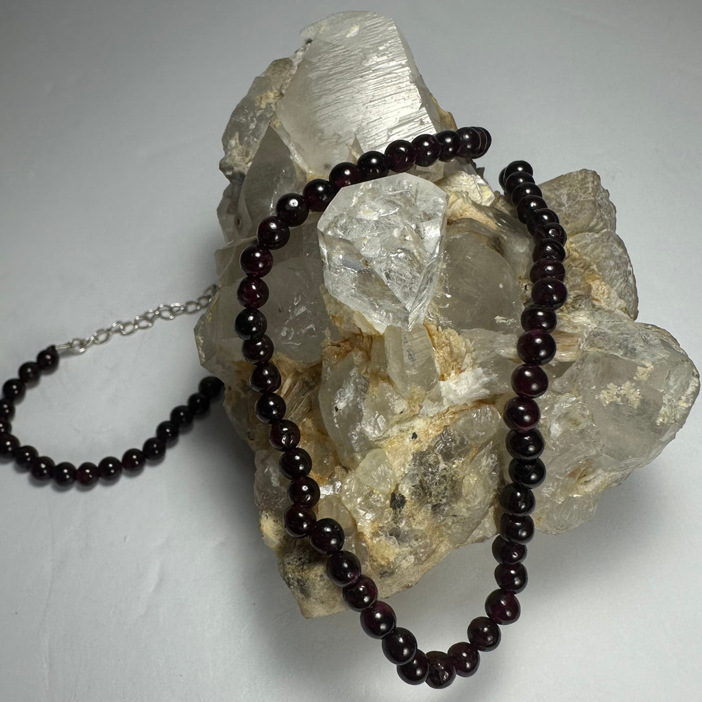 Red Garnet Round Bead Necklace | Jewelry | Wiccan Center