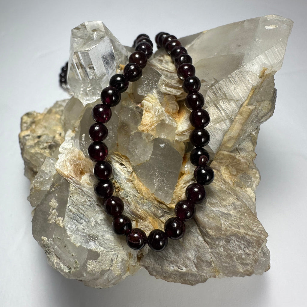 Red Garnet Round Bead Necklace | Jewelry | Wiccan Center