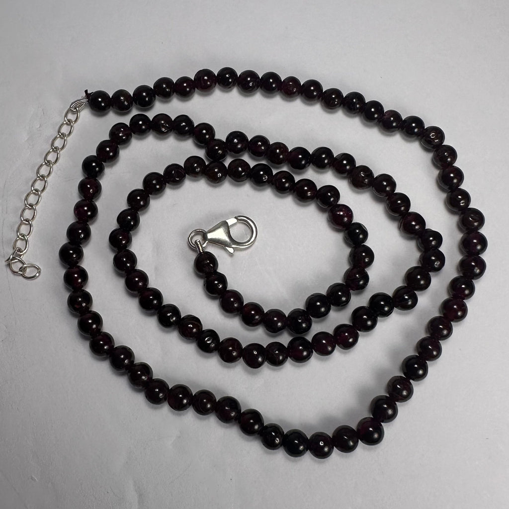 Red Garnet Round Bead Necklace | Jewelry | Wiccan Center