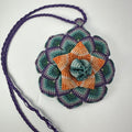Hand-woven Flower Necklace with Hematite end | Jewelry | Wiccan Center