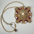 Hand Woven Flower Necklace with Jasper Cabochon | Jewelry | Wiccan Center