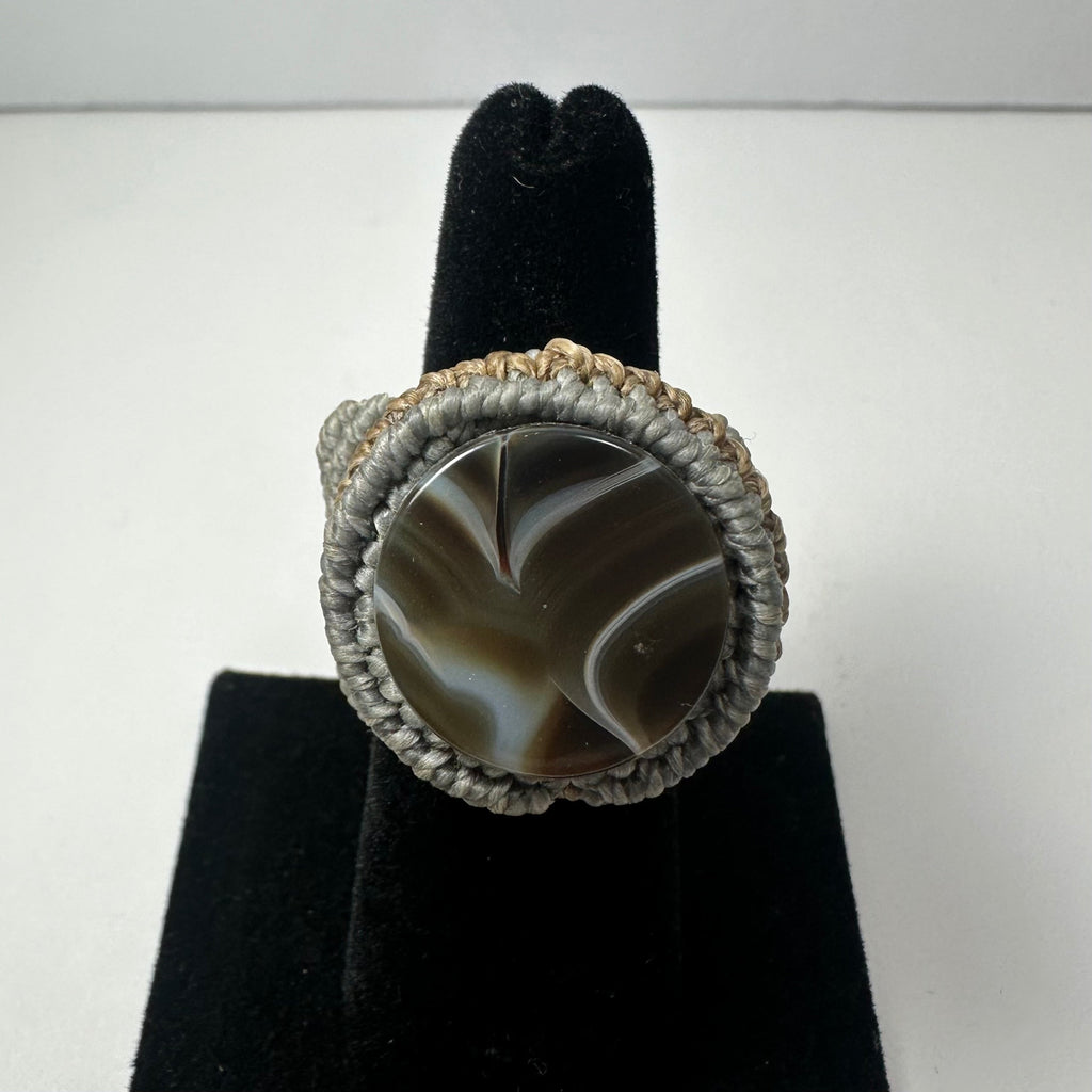 Handmade Woven Ring with Stone | Jewelry | Wiccan Center