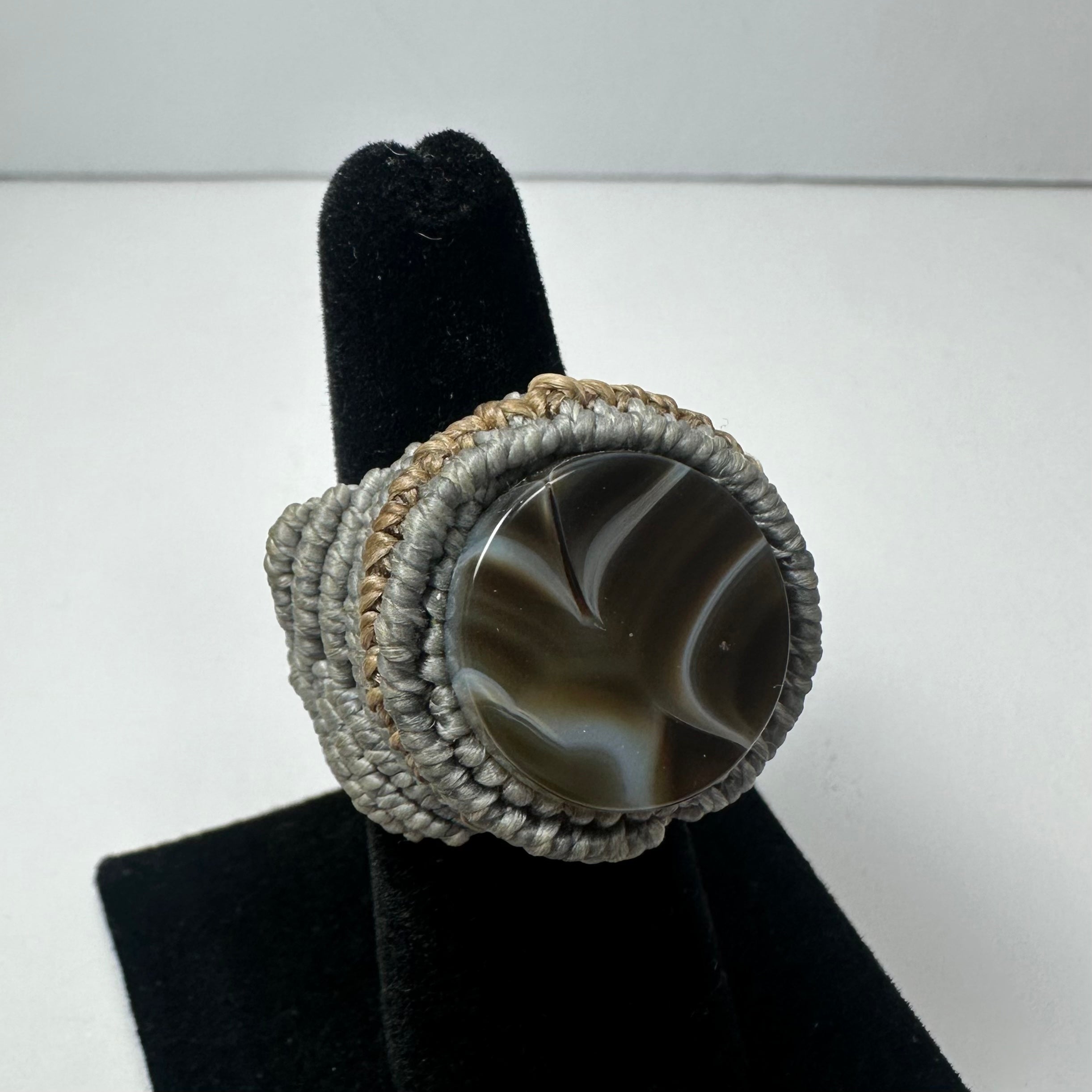 Handmade Woven Ring with Stone | Jewelry | Wiccan Center