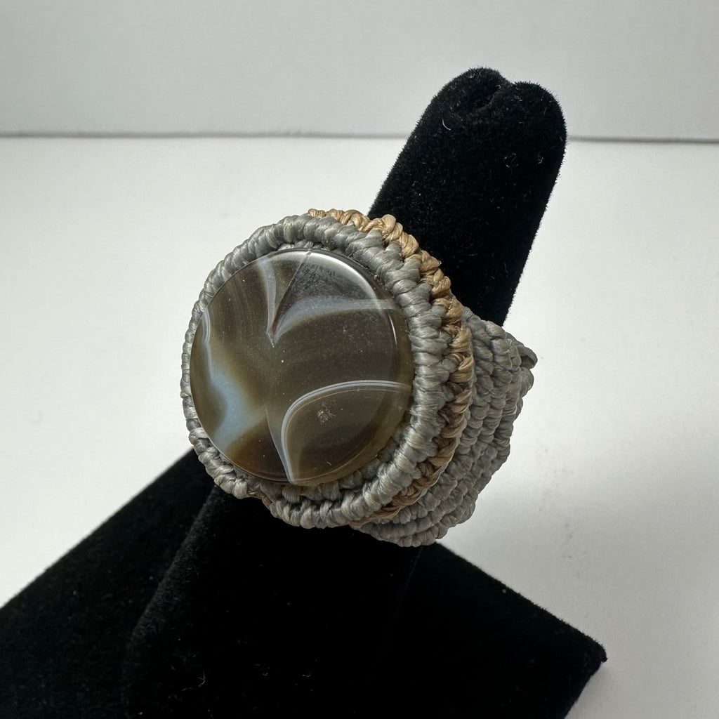 Handmade Woven Ring with Stone | Jewelry | Wiccan Center