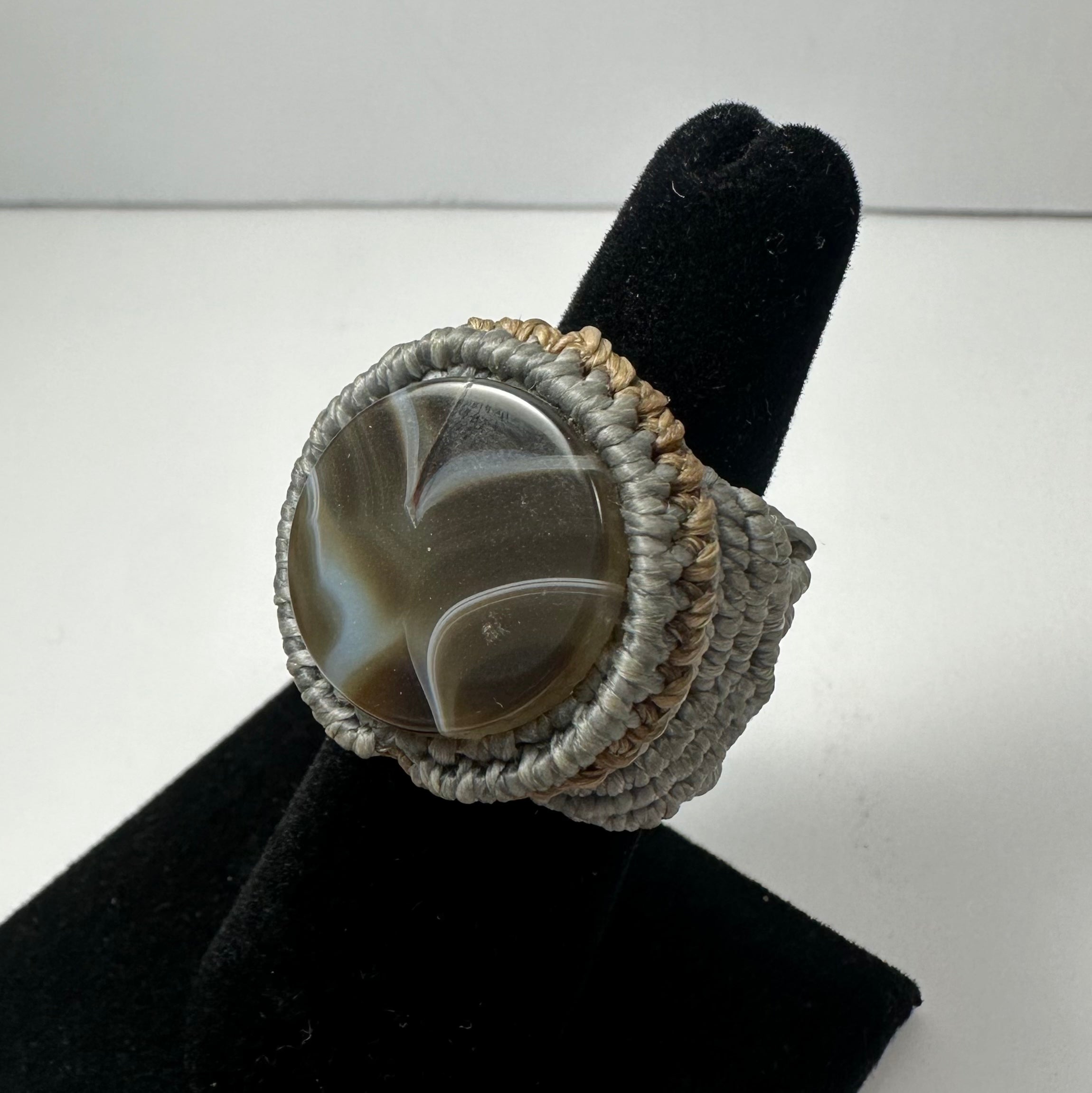 Handmade Woven Ring with Stone | Jewelry | Wiccan Center