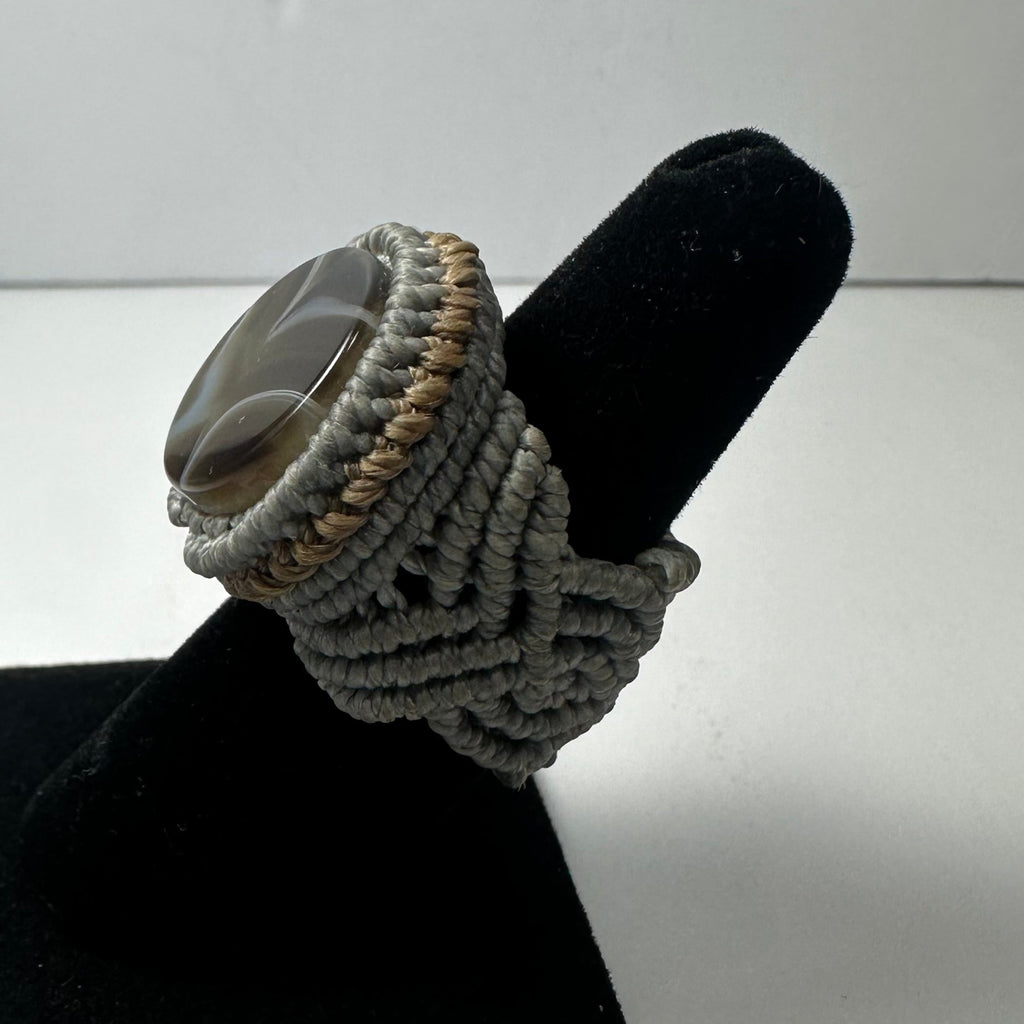 Handmade Woven Ring with Stone | Jewelry | Wiccan Center