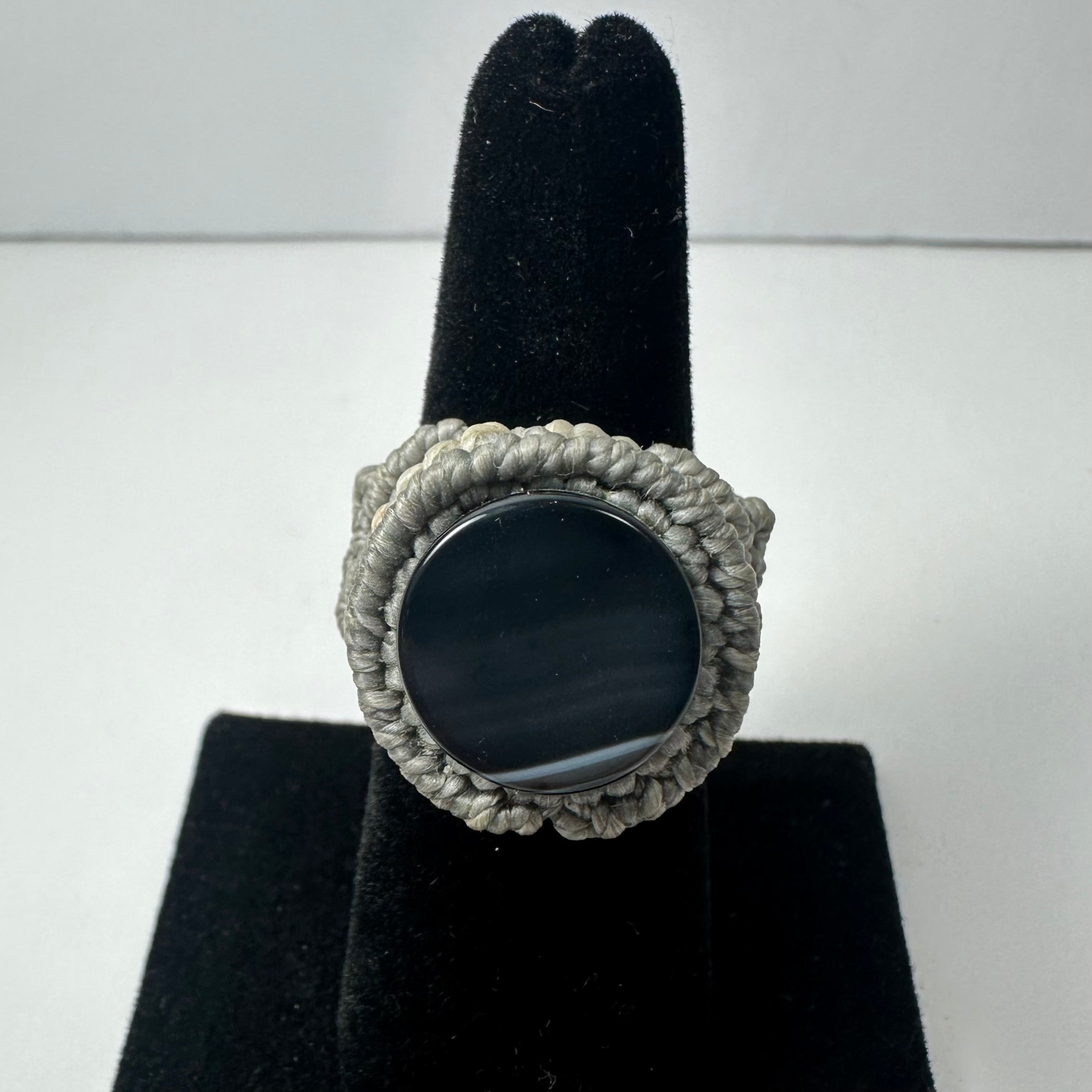 Handmade Woven Ring with Stone | Jewelry | Wiccan Center