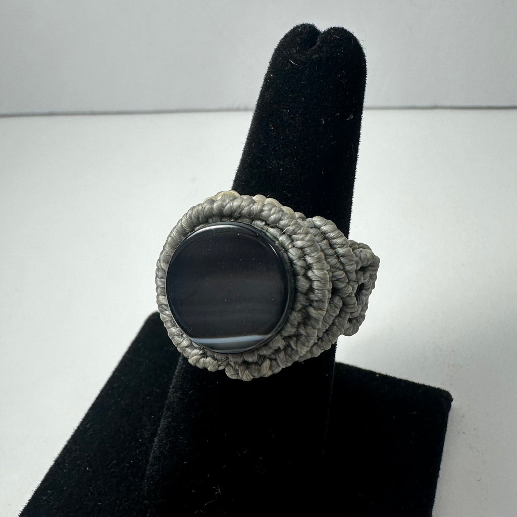 Handmade Woven Ring with Stone | Jewelry | Wiccan Center