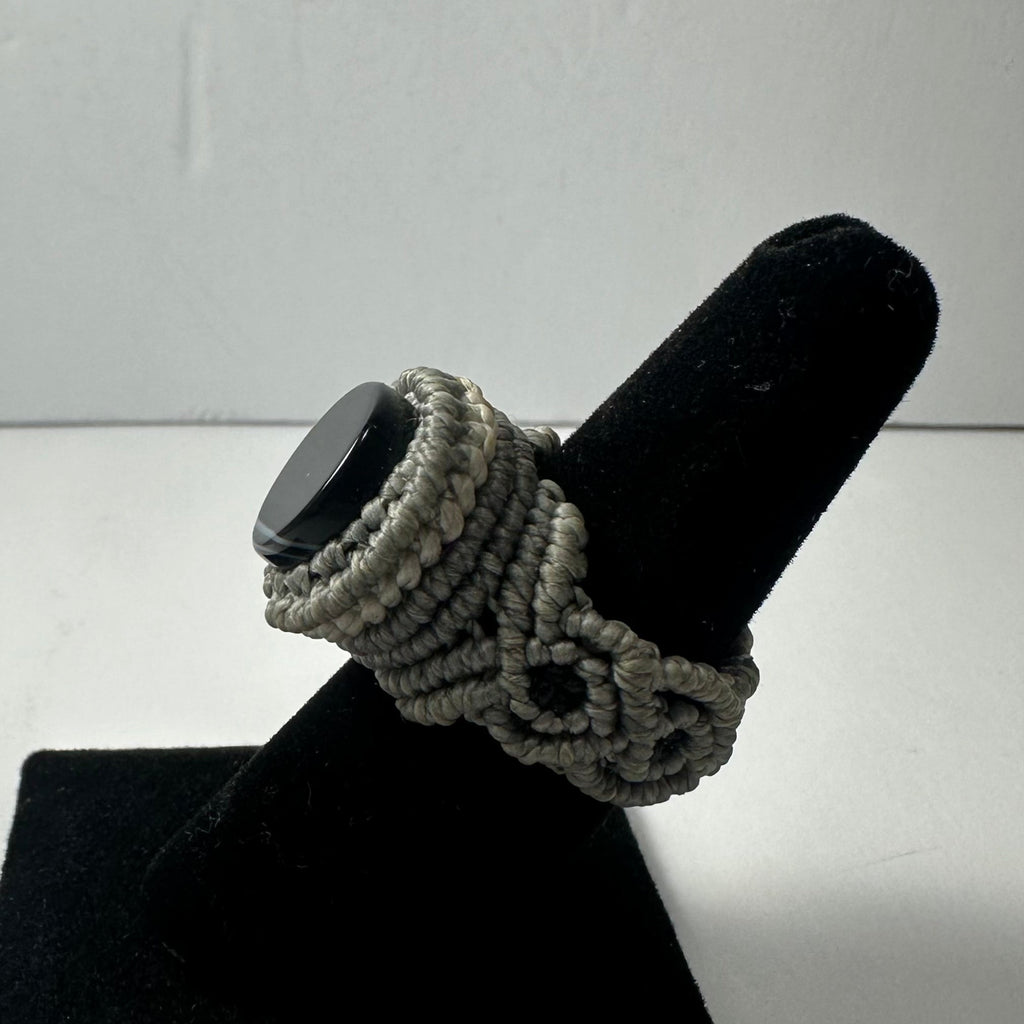 Handmade Woven Ring with Stone | Jewelry | Wiccan Center