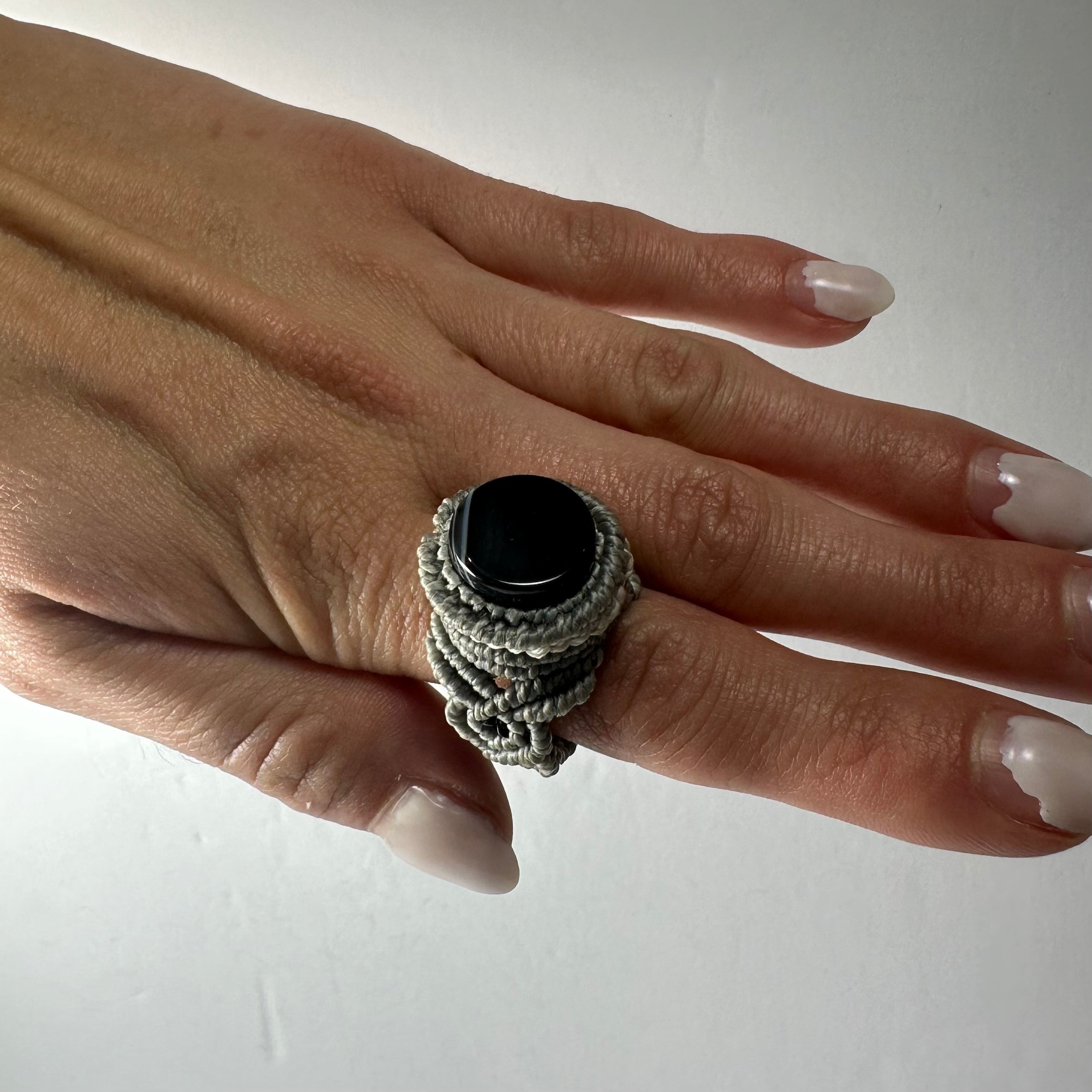 Handmade Woven Ring with Stone | Jewelry | Wiccan Center