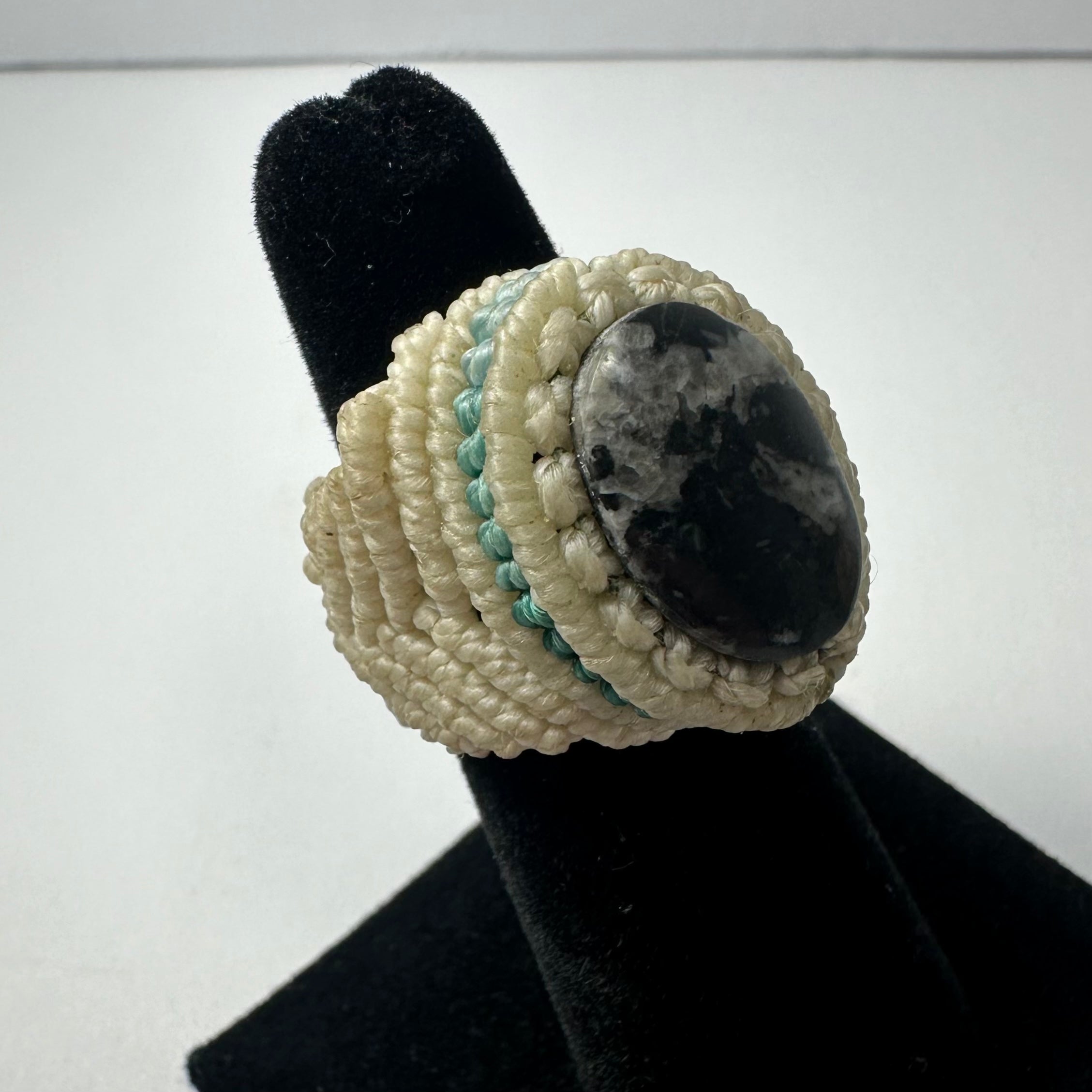 Handmade Woven Ring with Stone | Jewelry | Wiccan Center