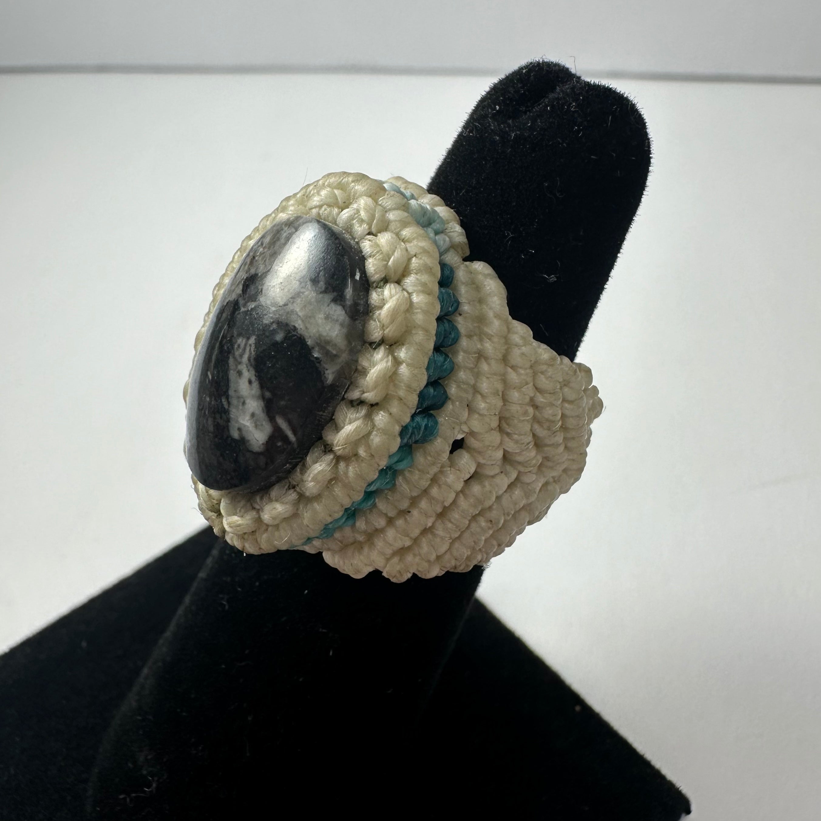 Handmade Woven Ring with Stone | Jewelry | Wiccan Center