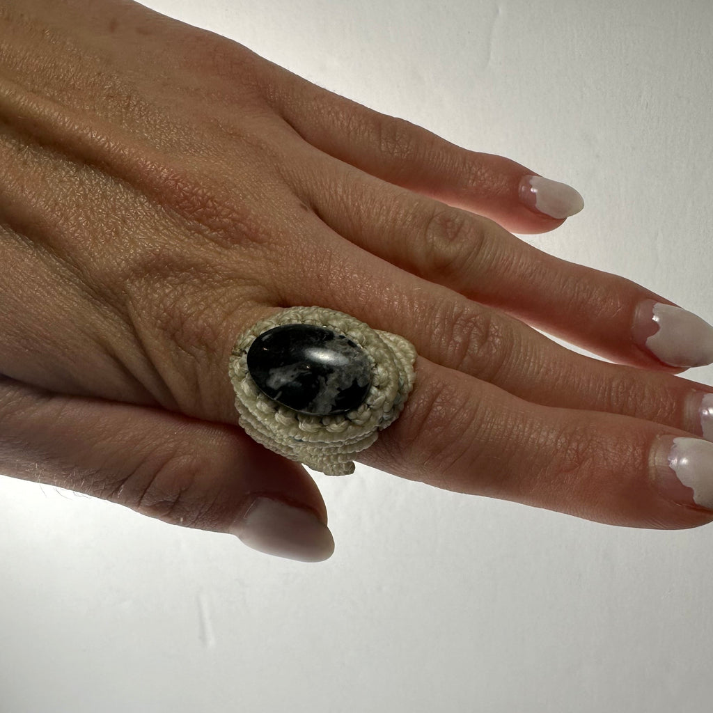Handmade Woven Ring with Stone | Jewelry | Wiccan Center