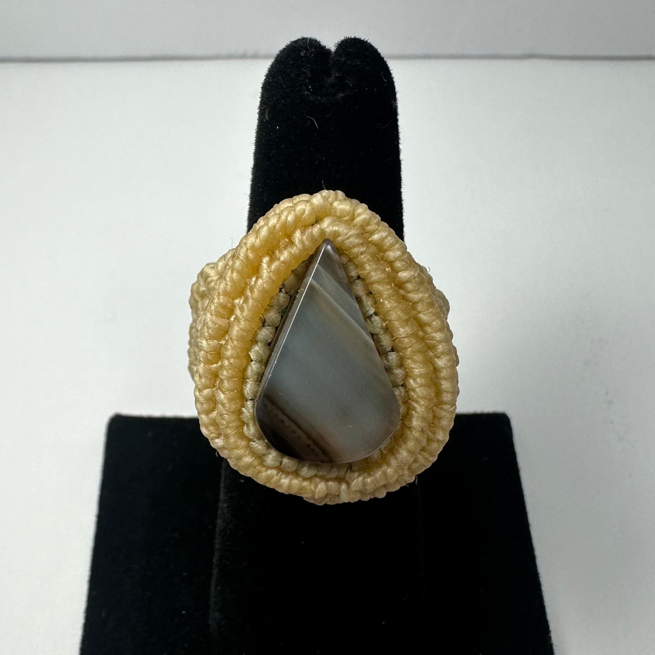 Handmade Woven Ring with Stone | Jewelry | Wiccan Center