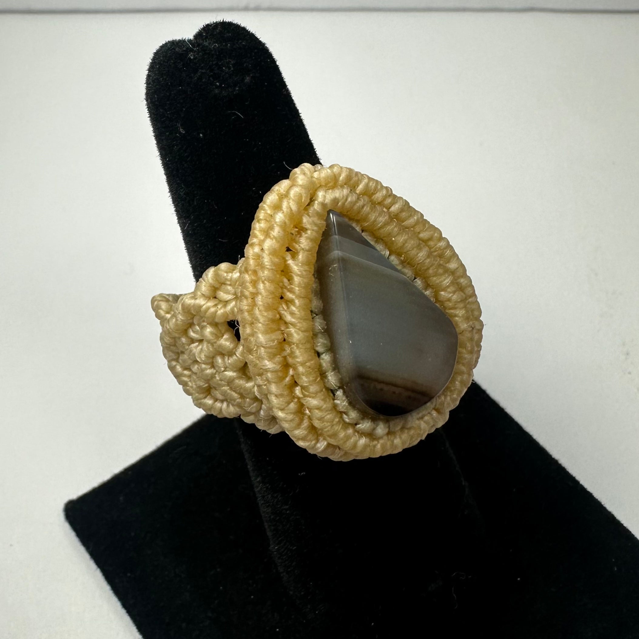 Handmade Woven Ring with Stone | Jewelry | Wiccan Center