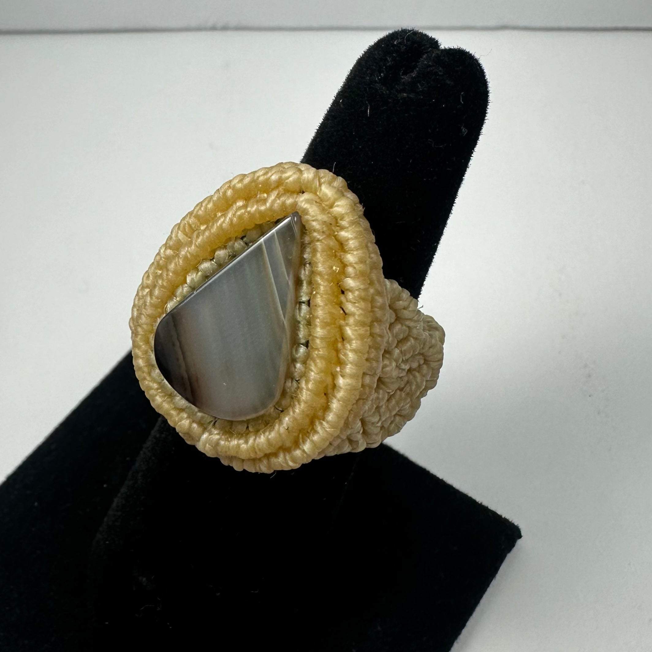 Handmade Woven Ring with Stone | Jewelry | Wiccan Center