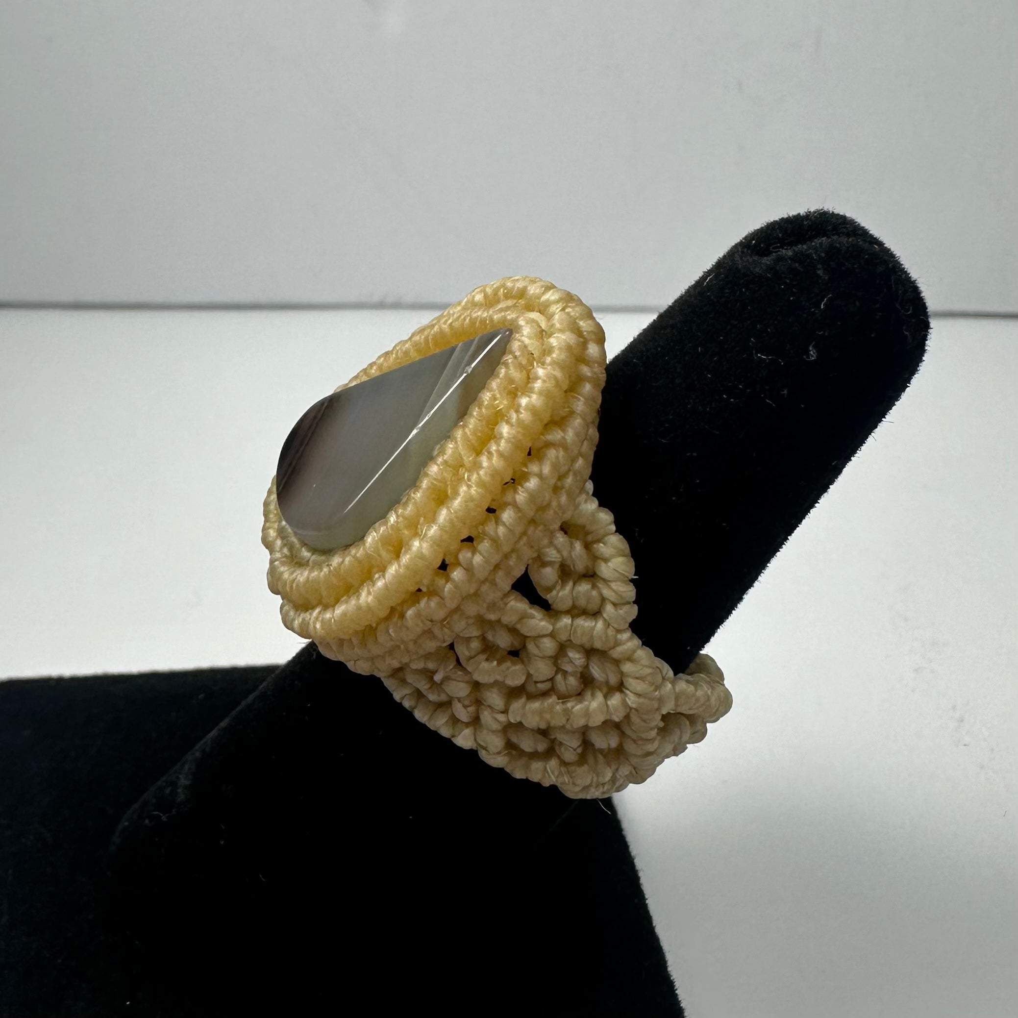 Handmade Woven Ring with Stone | Jewelry | Wiccan Center