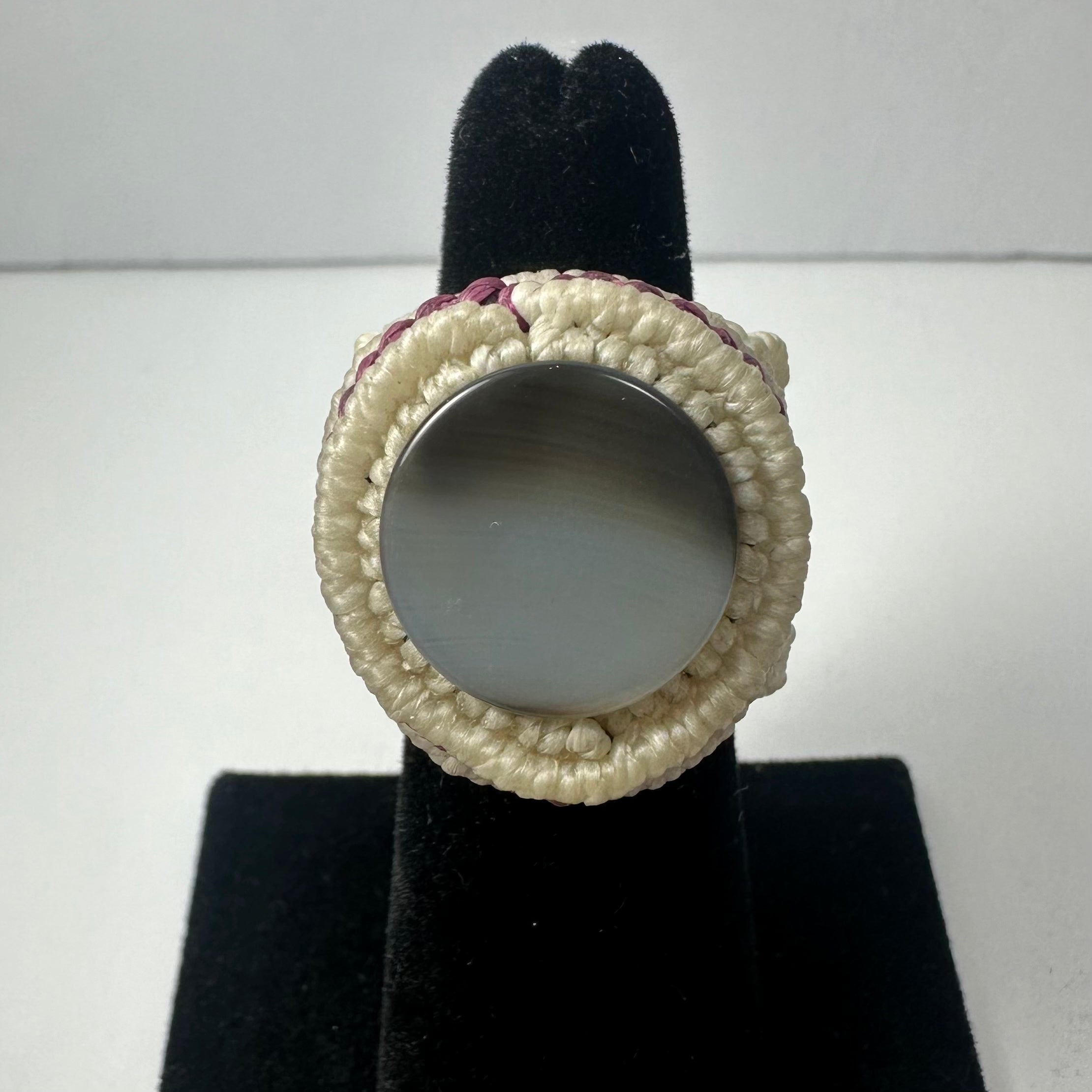 Handmade Woven Ring with Stone | Jewelry | Wiccan Center