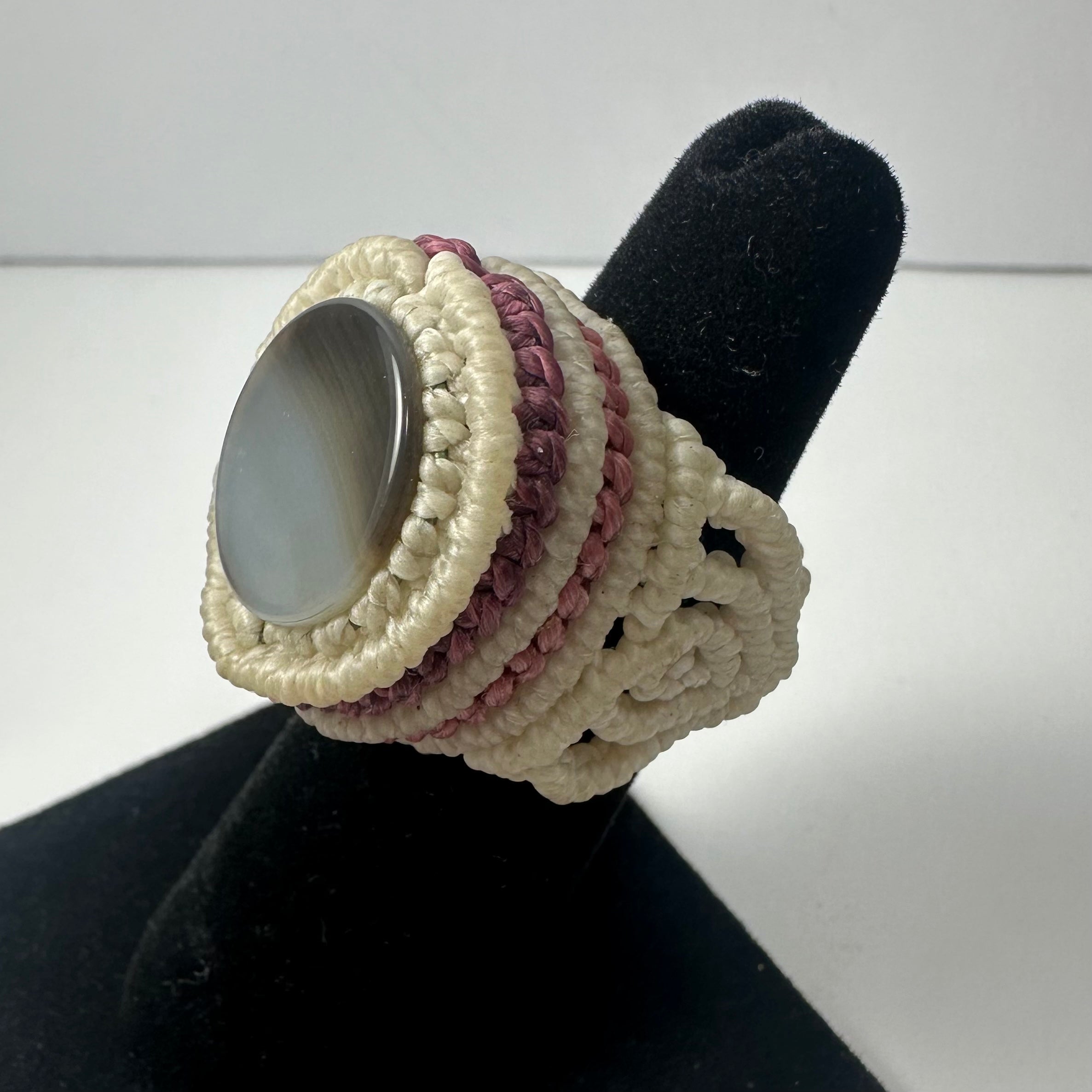Handmade Woven Ring with Stone | Jewelry | Wiccan Center