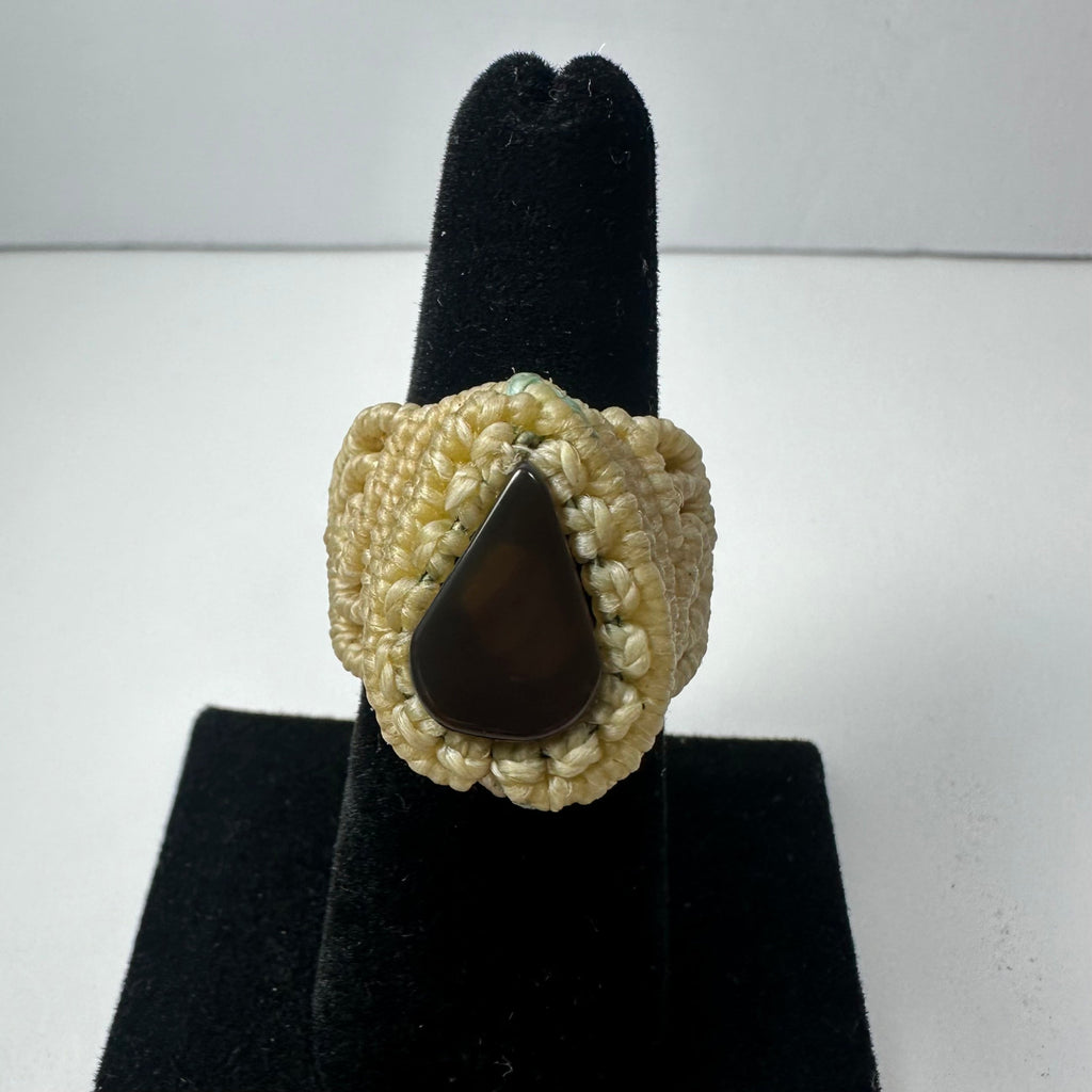 Handmade Woven Ring with Stone | Jewelry | Wiccan Center