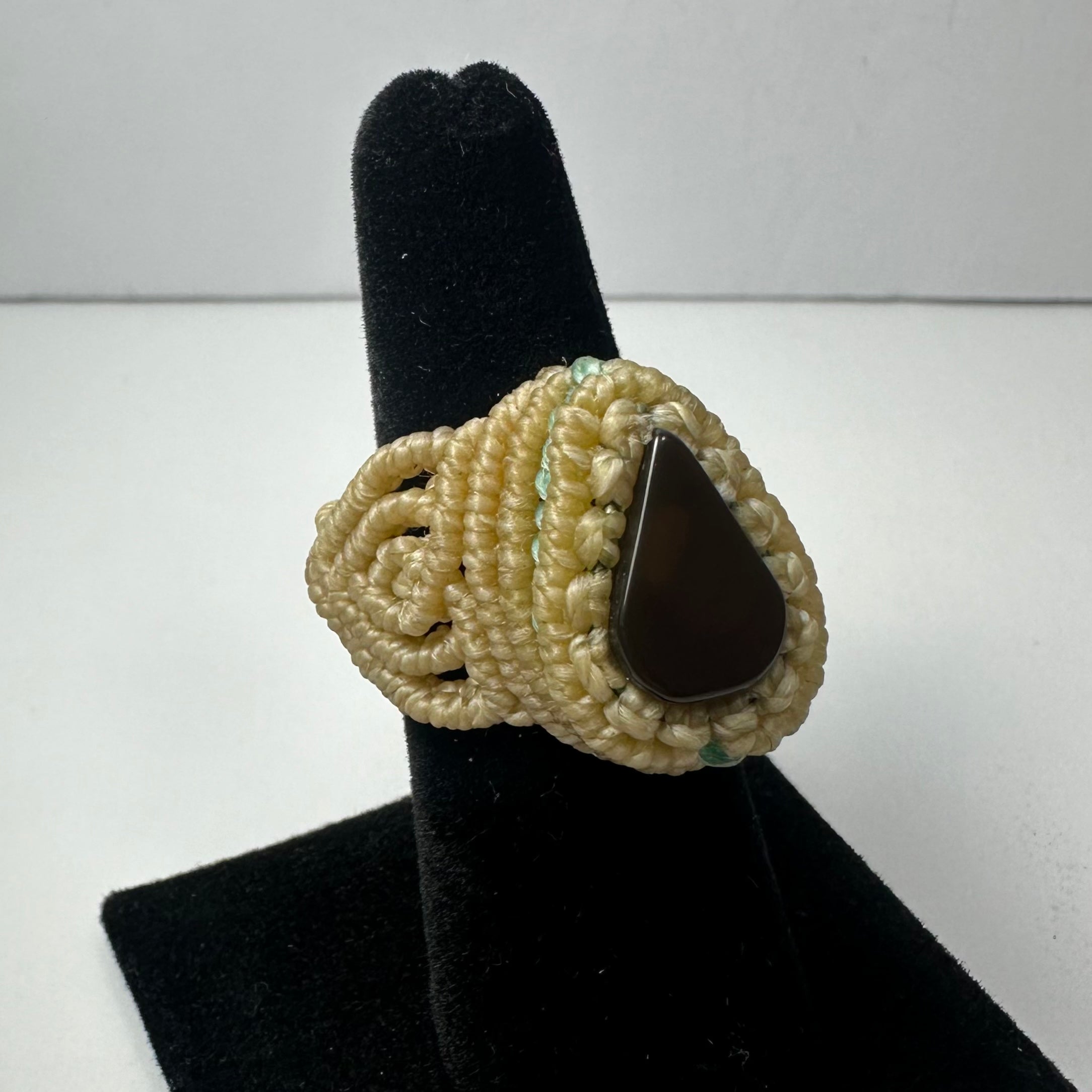 Handmade Woven Ring with Stone | Jewelry | Wiccan Center
