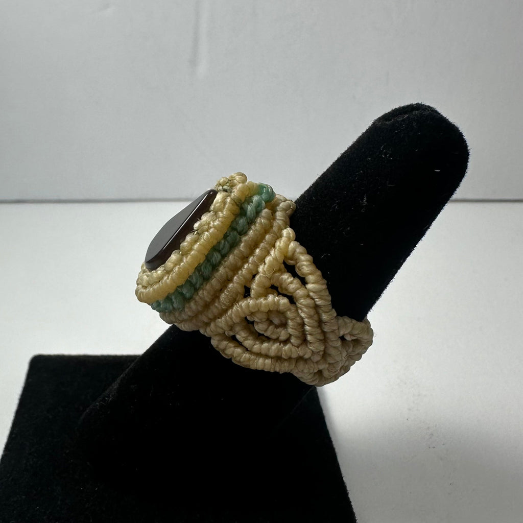 Handmade Woven Ring with Stone | Jewelry | Wiccan Center