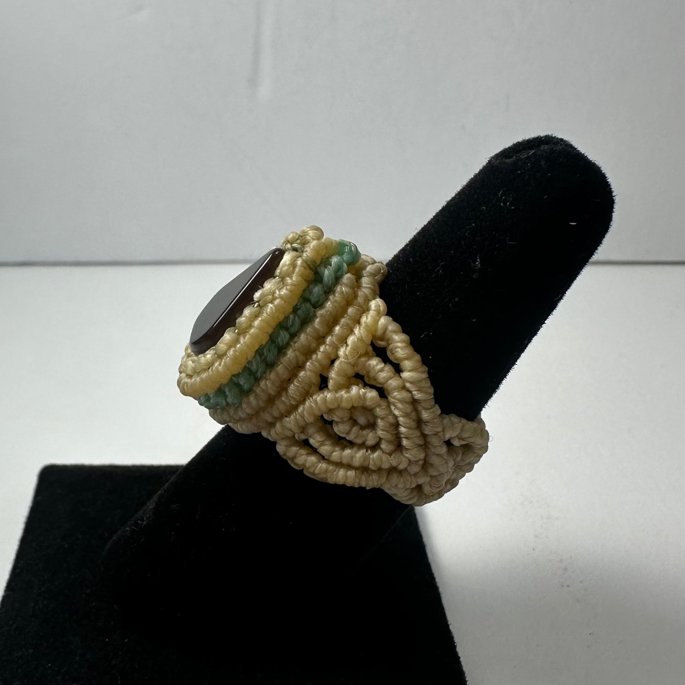 Handmade Woven Ring with Stone | Jewelry | Wiccan Center