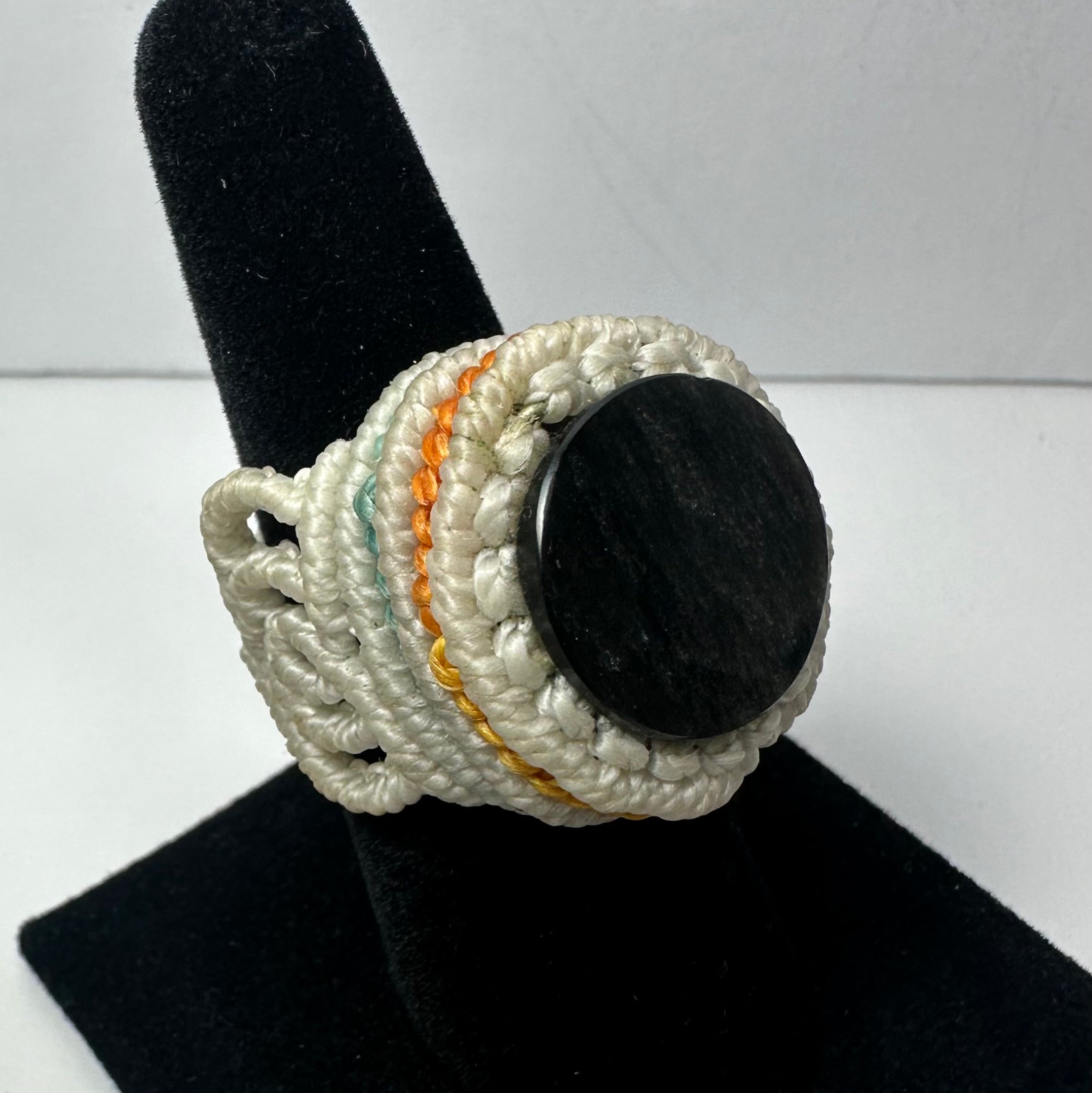 Handmade Woven Ring with Stone | Jewelry | Wiccan Center