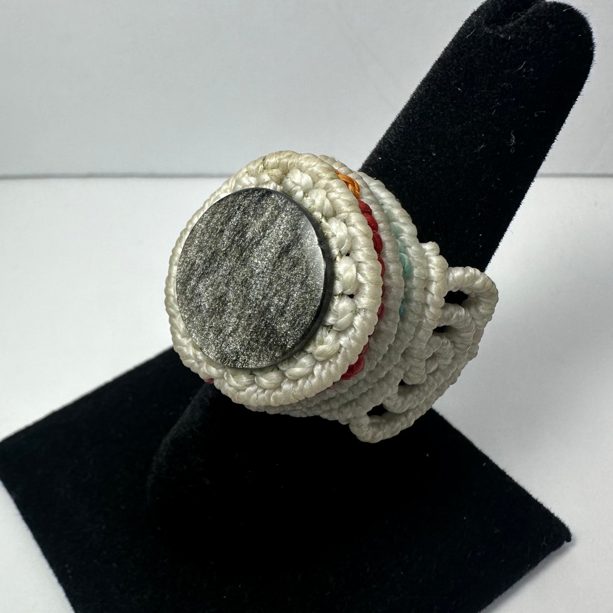 Handmade Woven Ring with Stone | Jewelry | Wiccan Center