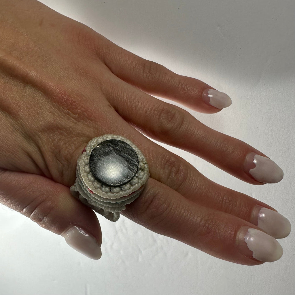Handmade Woven Ring with Stone | Jewelry | Wiccan Center