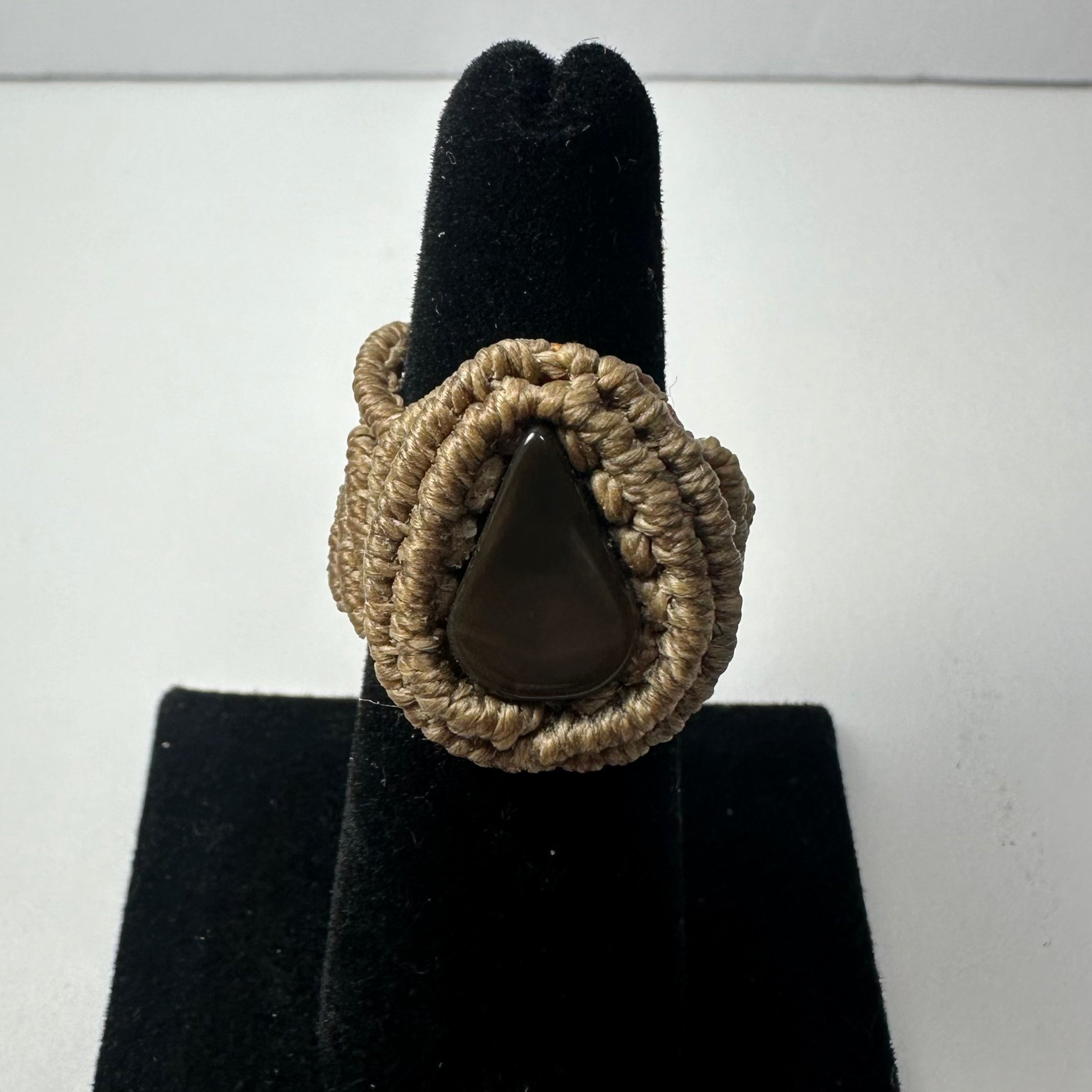 Handmade Woven Ring with Stone | Jewelry | Wiccan Center