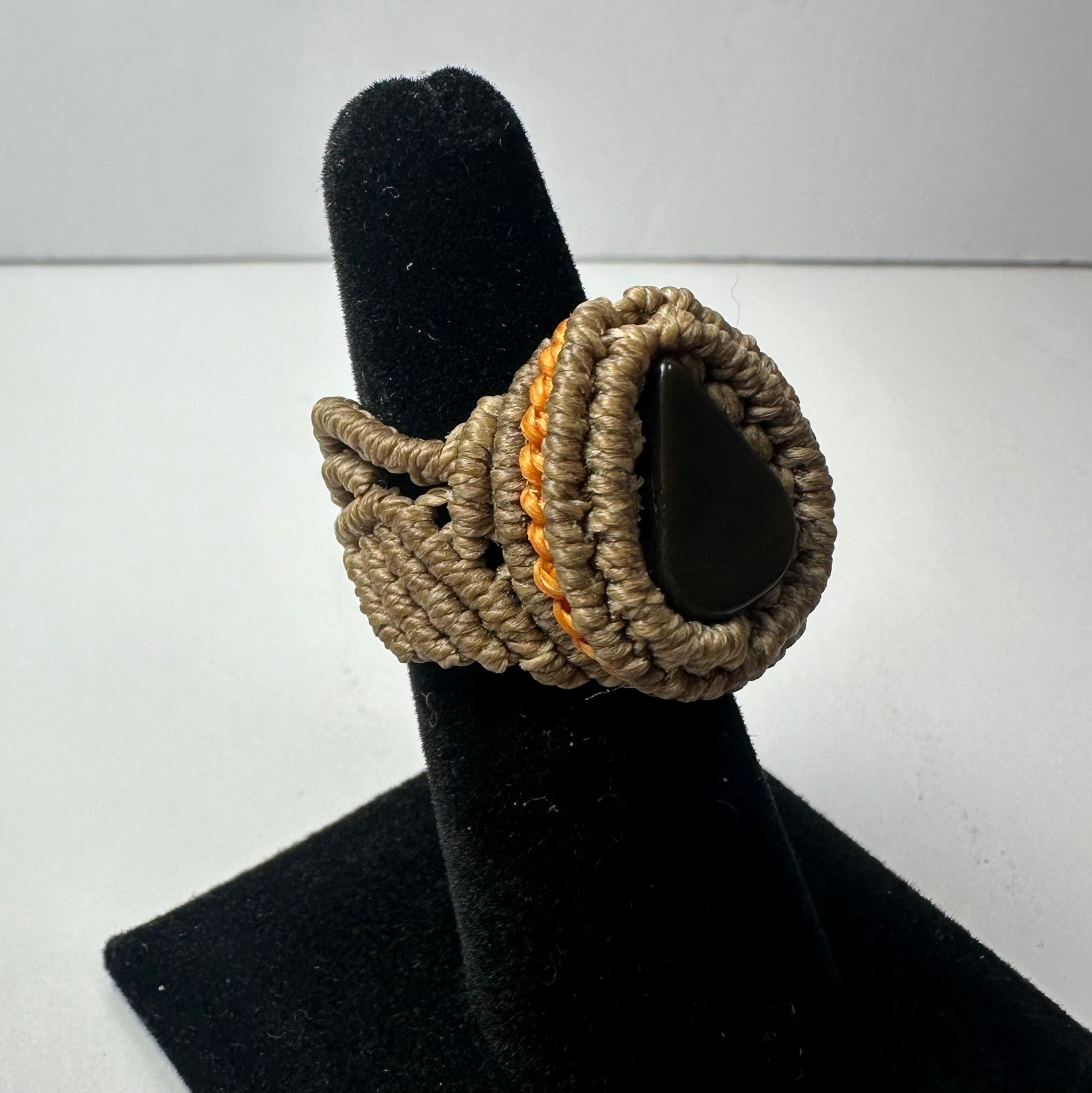 Handmade Woven Ring with Stone | Jewelry | Wiccan Center