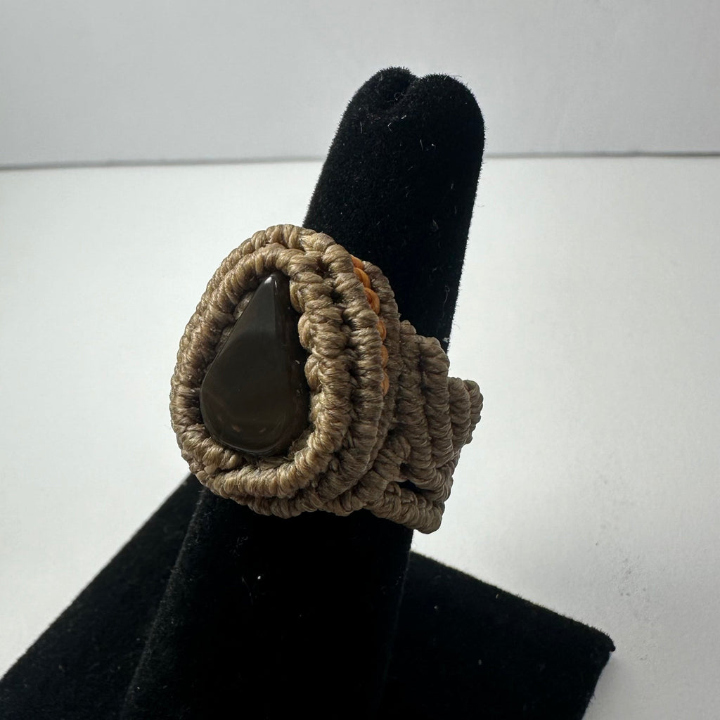 Handmade Woven Ring with Stone | Jewelry | Wiccan Center