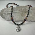 Handmade Bead Necklace with Silver 'Om' Pendant | Jewelry | Wiccan Center