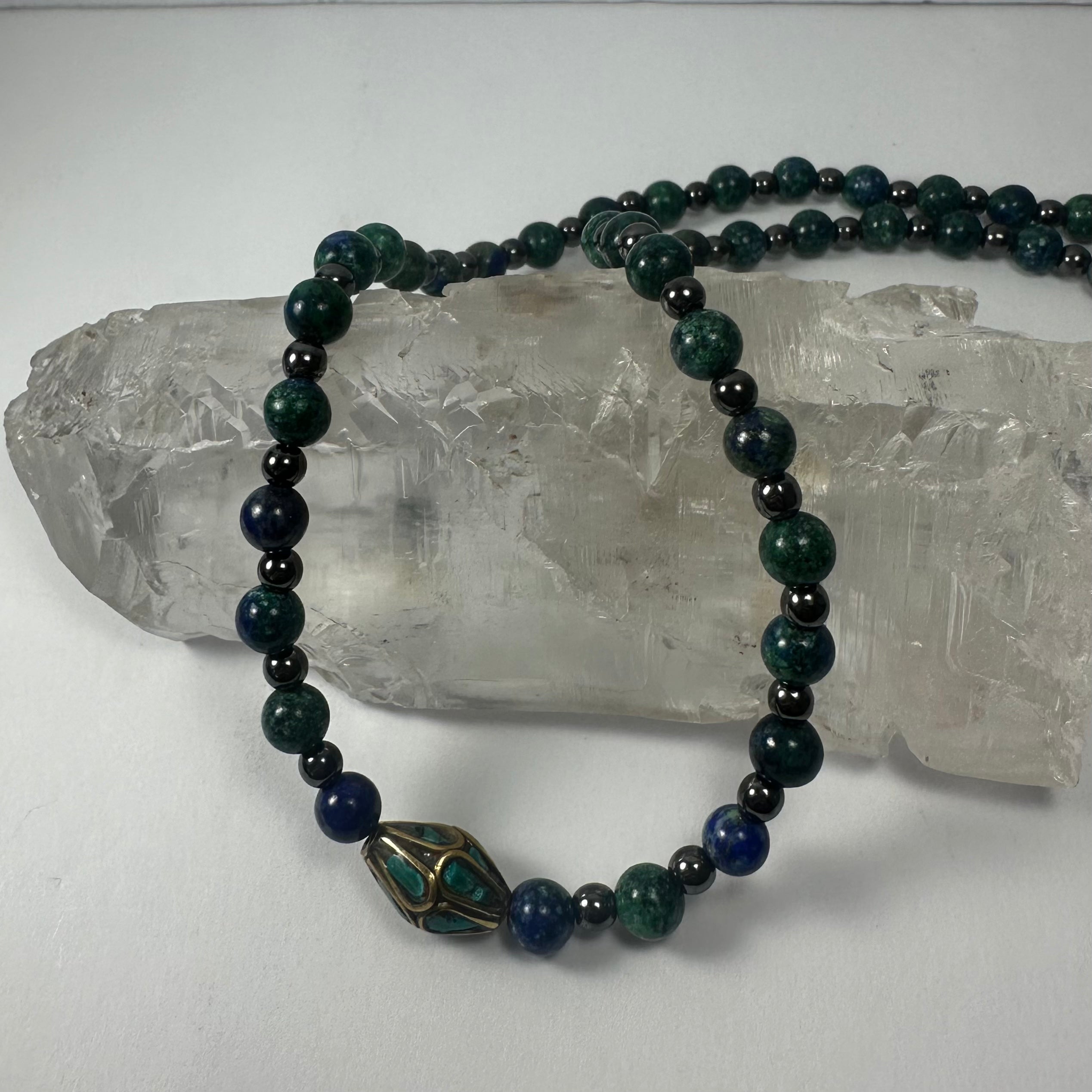 Handmade Tibetan Brass & Turquoise Necklace | Jewelry | Wiccan Center