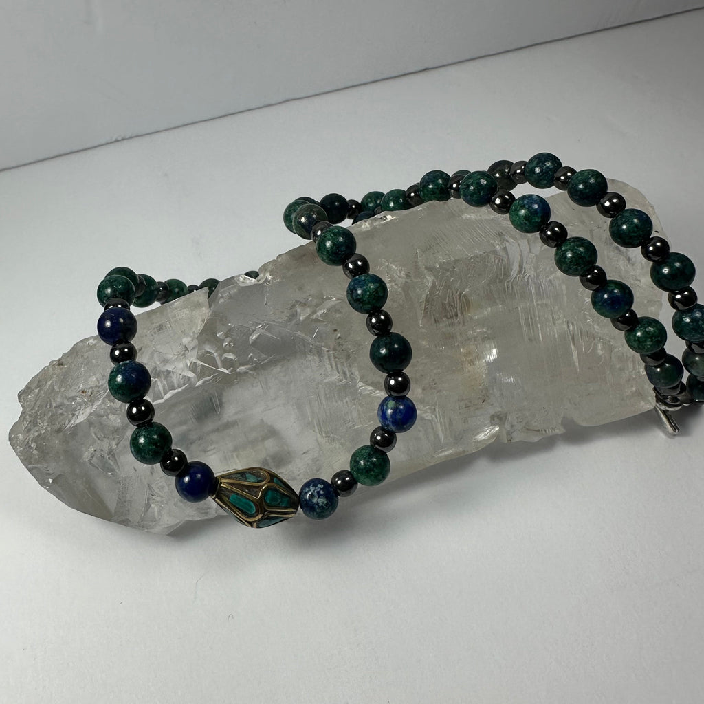 Handmade Tibetan Brass & Turquoise Necklace | Jewelry | Wiccan Center