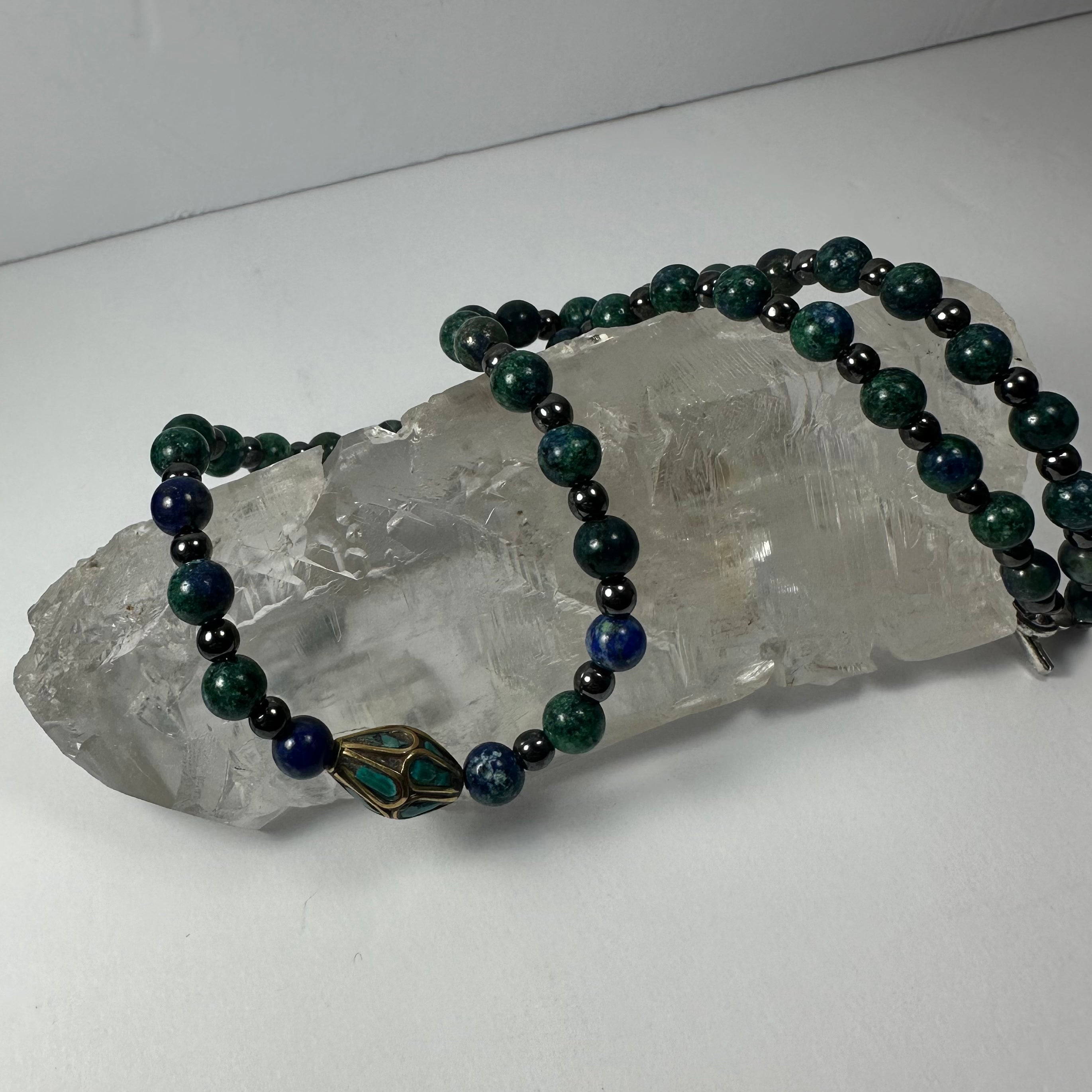 Handmade Tibetan Brass & Turquoise Necklace | Jewelry | Wiccan Center
