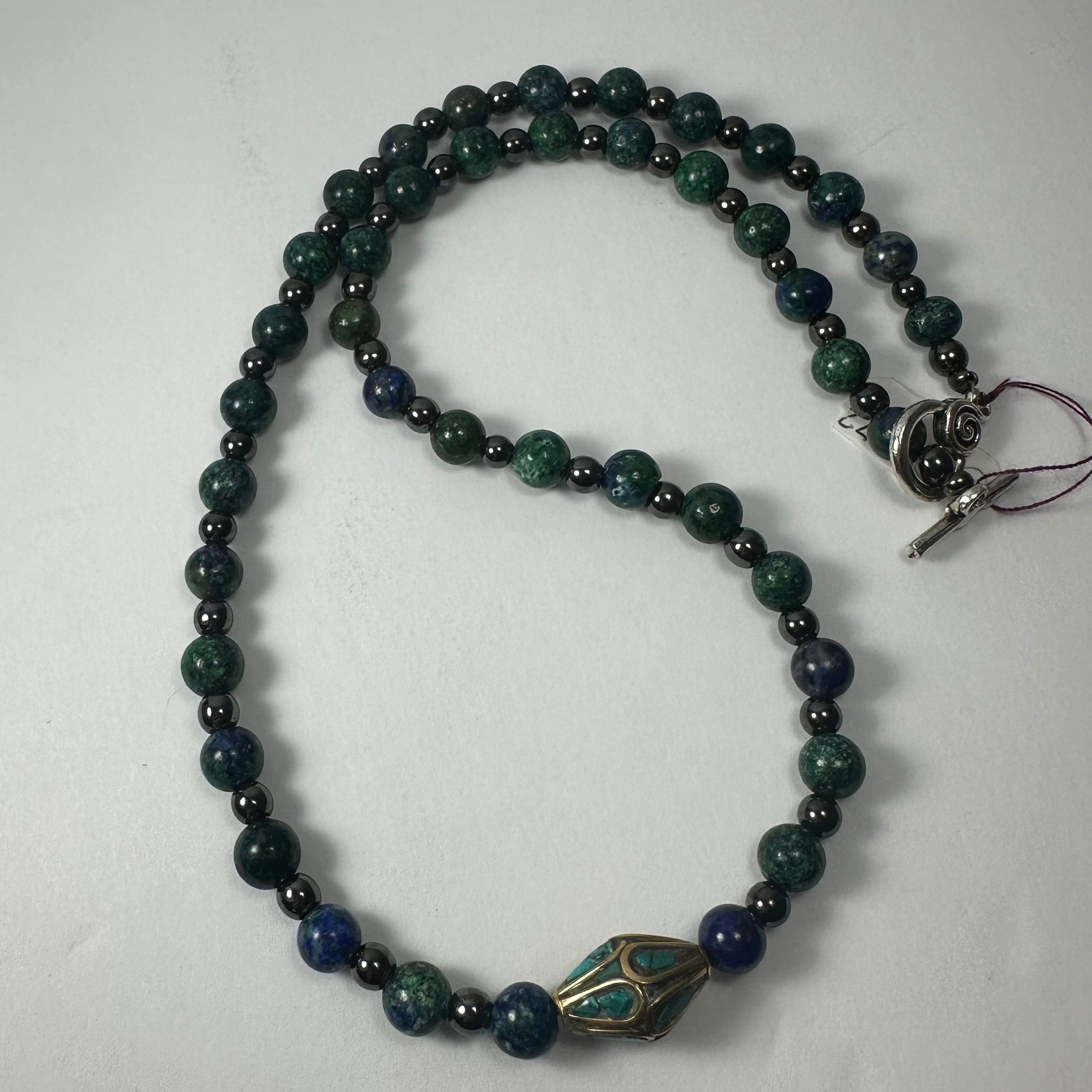 Handmade Tibetan Brass & Turquoise Necklace | Jewelry | Wiccan Center