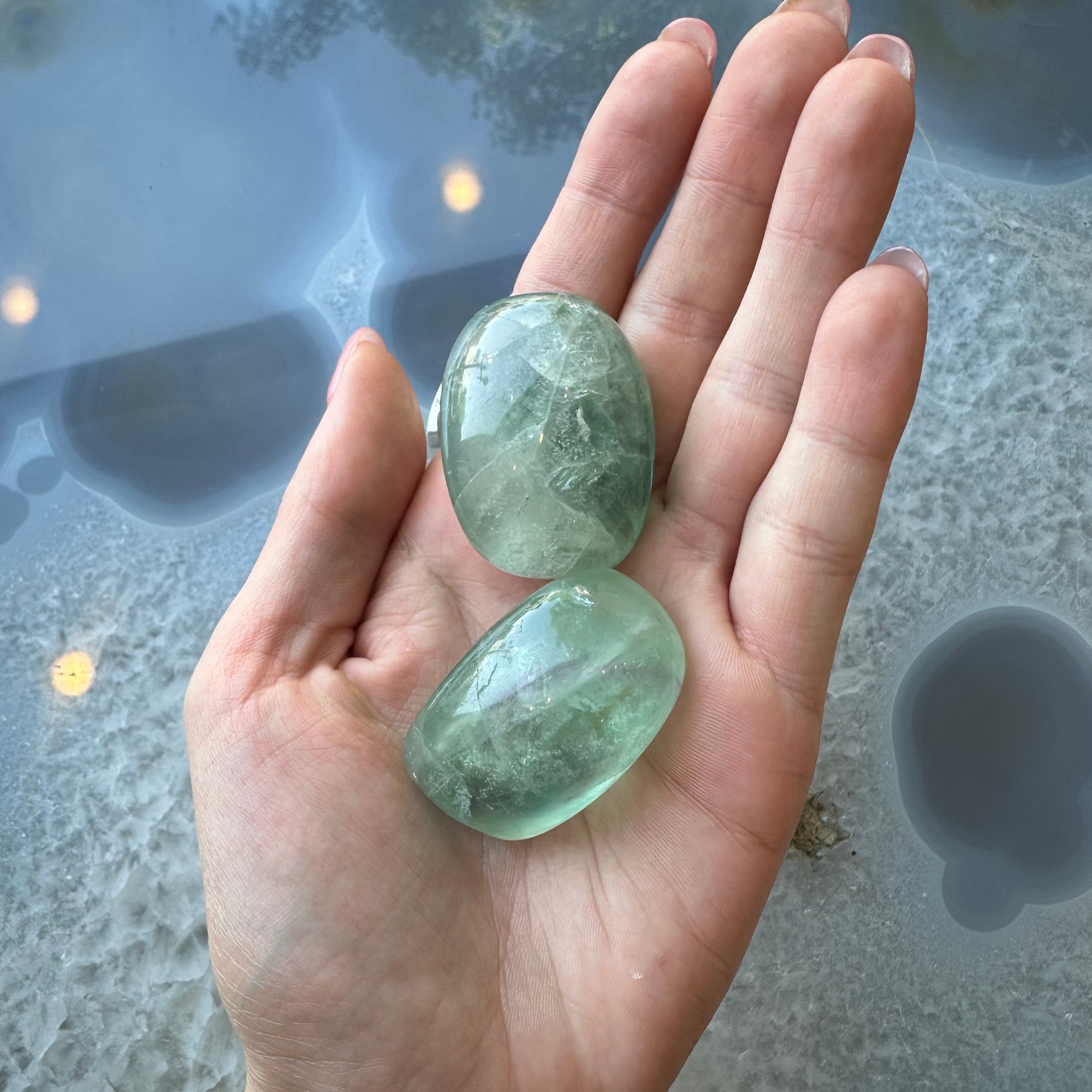 Multi Color Rainbow Fluorite Tumbled Stone | Lapidary | Wiccan Center