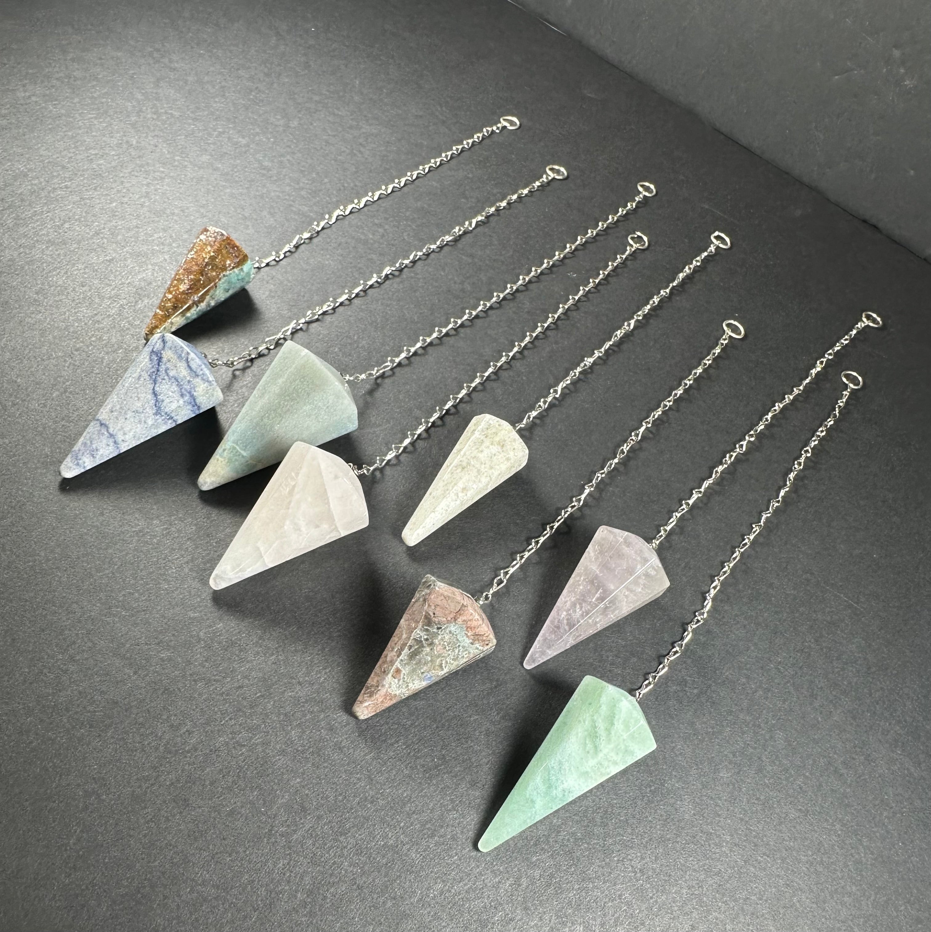Stone Pendulum with Chain | Lapidary | Wiccan Center